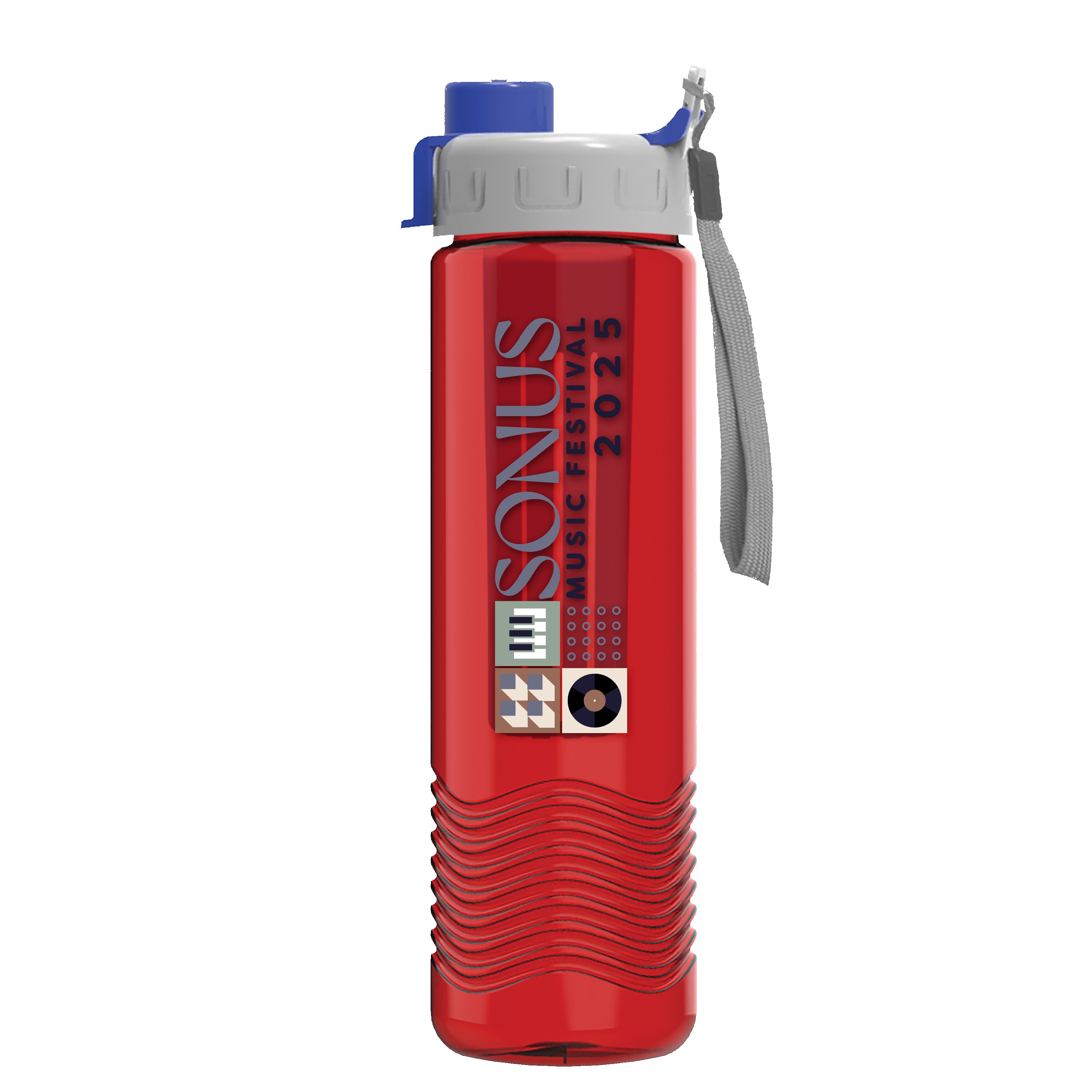 Picture of Garyline® Wave Tritan® Bottle with Quick-Snap Lid and Infuser - 24 oz.