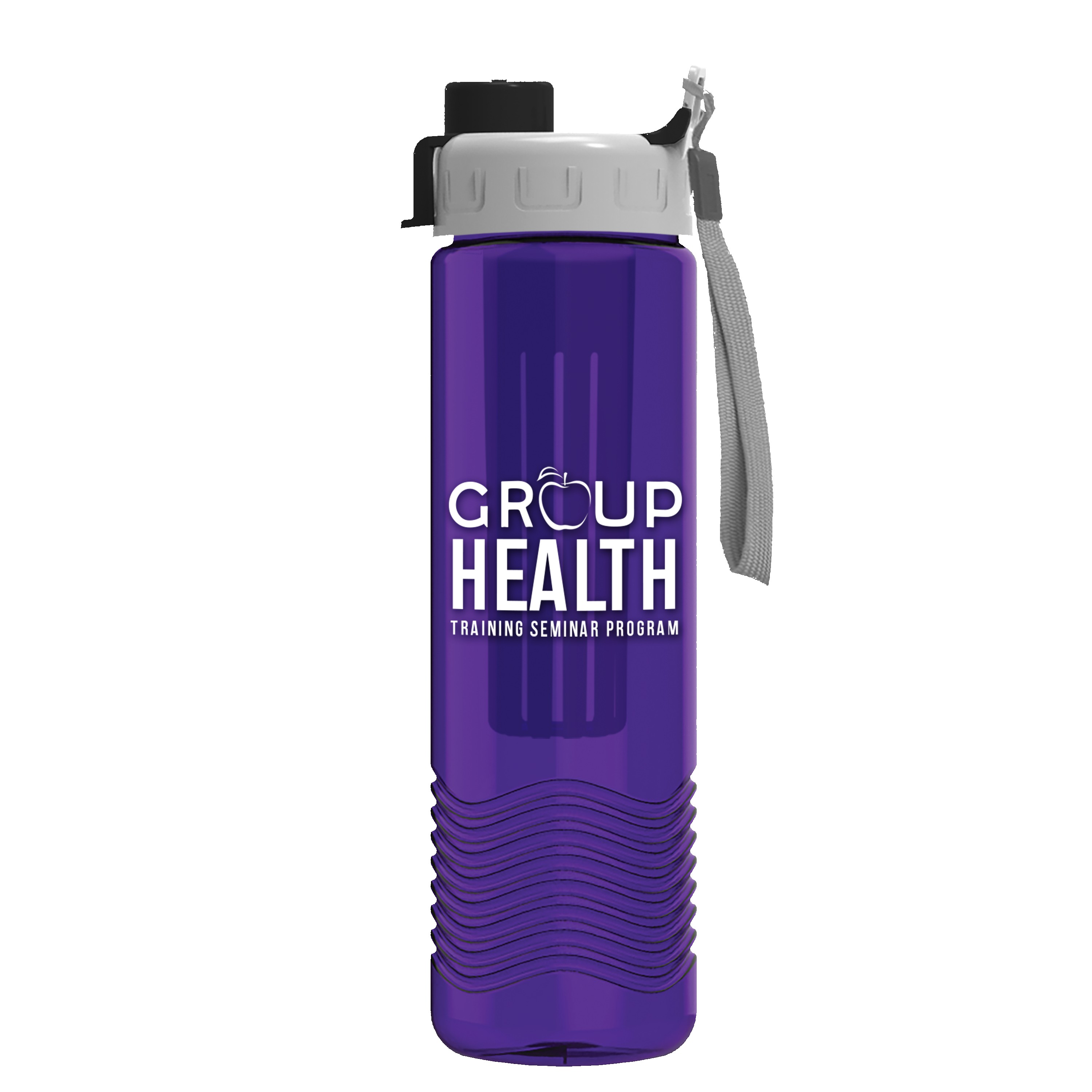 Picture of Garyline® Wave Tritan® Bottle with Quick-Snap Lid and Infuser - 24 oz.