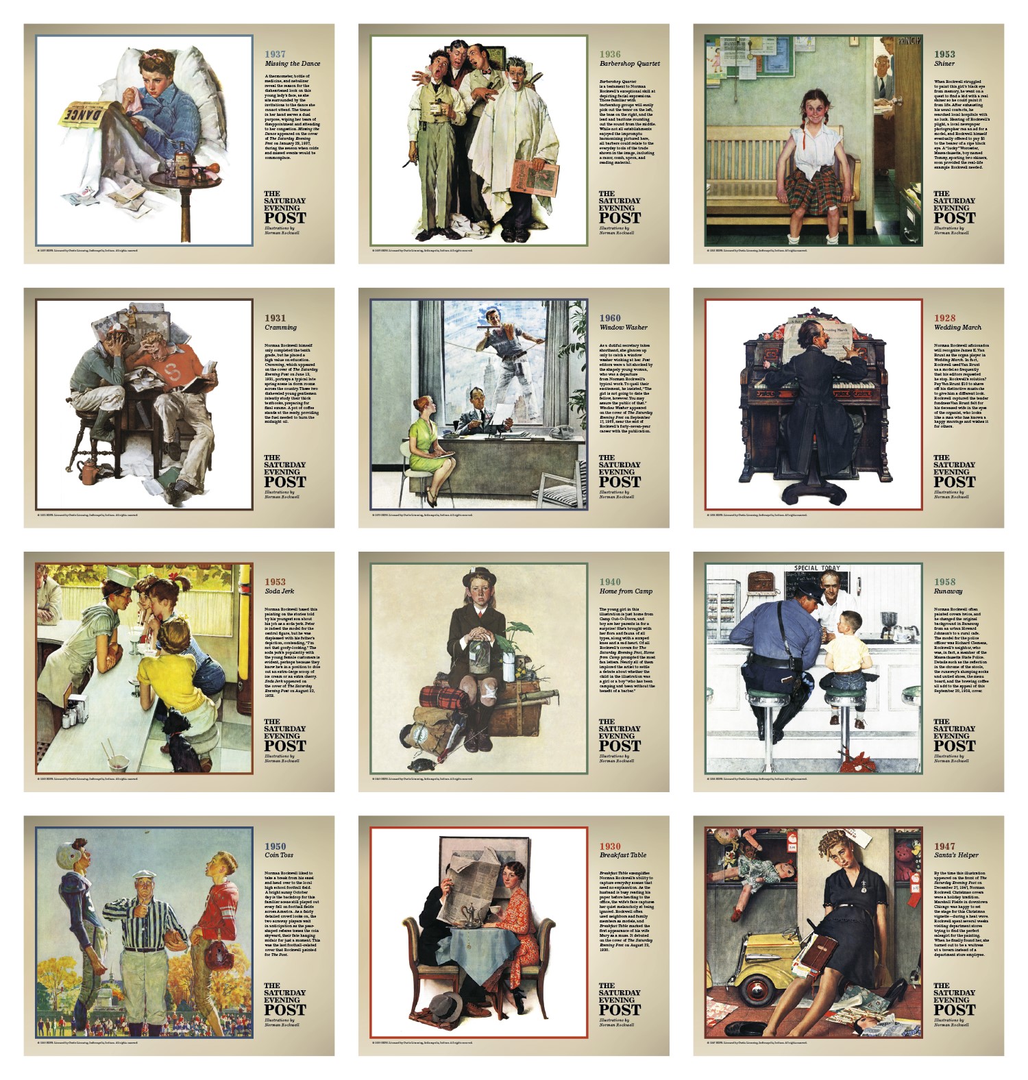 Picture of Triumph® Calendars The Saturday Evening Post Illustrations by Norman Rockwell Calendar