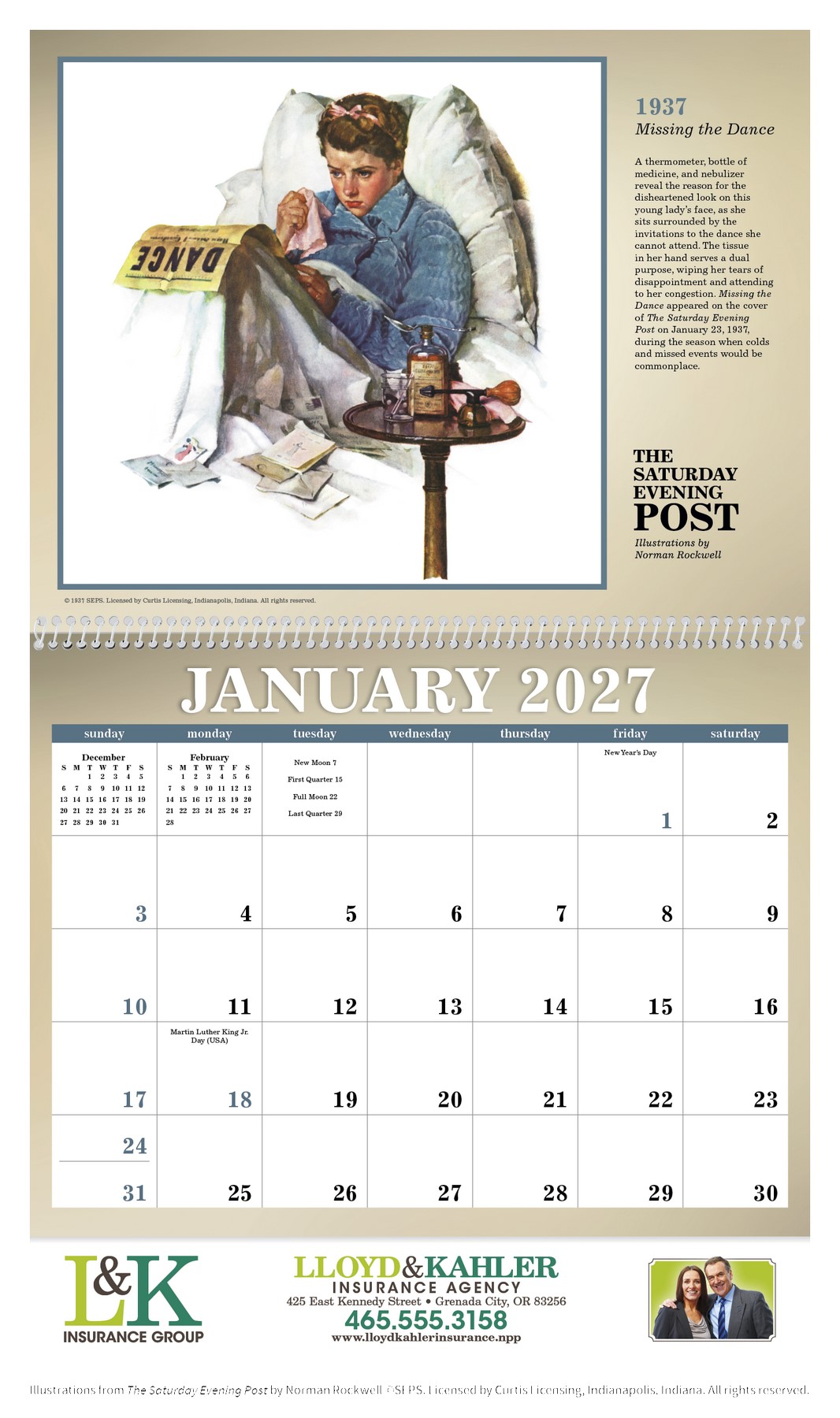 Picture of Triumph® Calendars The Saturday Evening Post Illustrations by Norman Rockwell Calendar