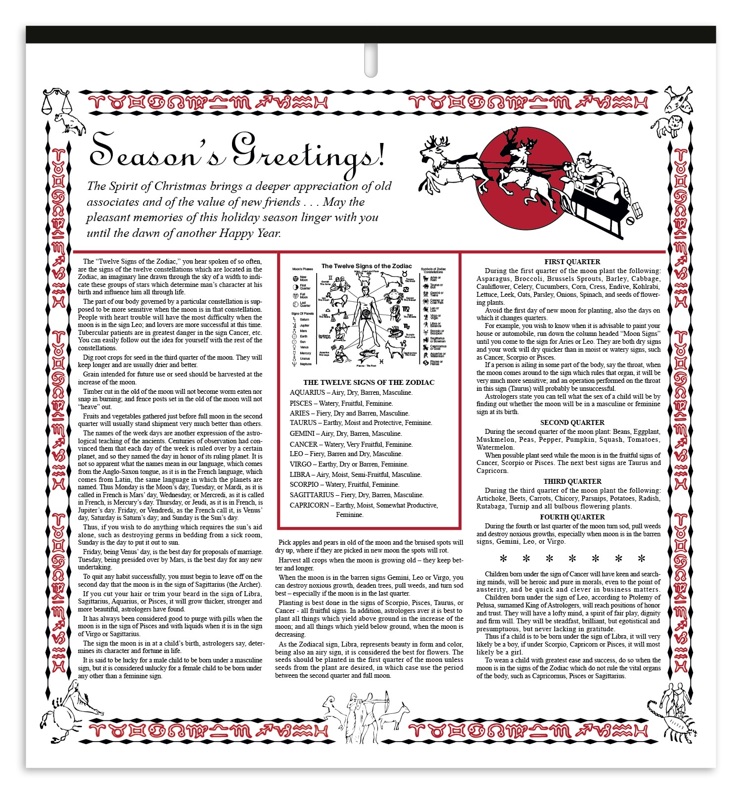 Picture of Skinner & Kennedy® Almanac Calendar