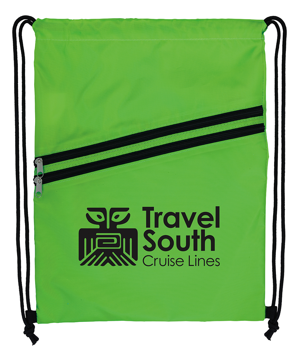 Picture of Good Value™ Neon Multi-Zippered Drawstring Backpack