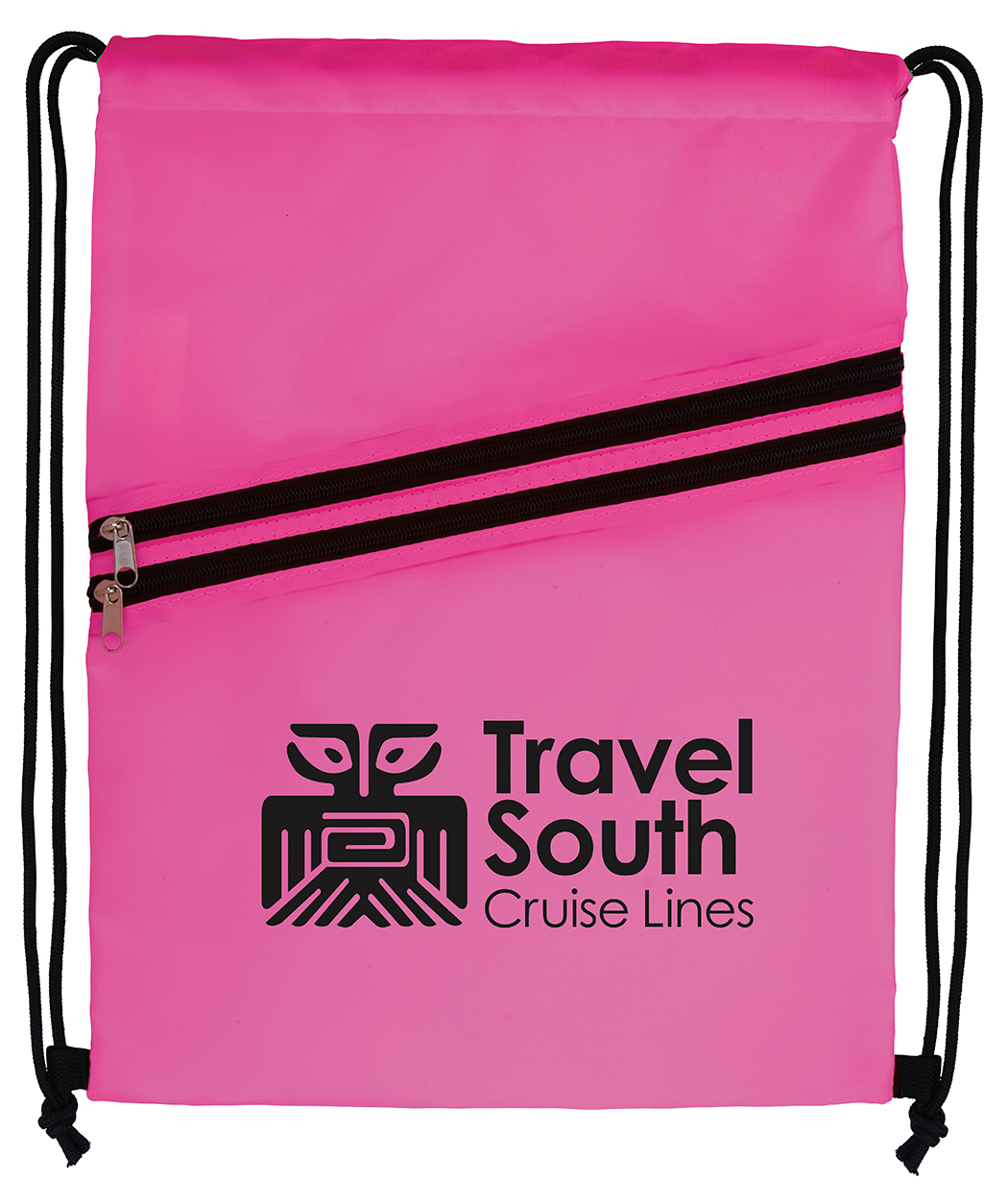 Picture of Good Value™ Neon Multi-Zippered Drawstring Backpack