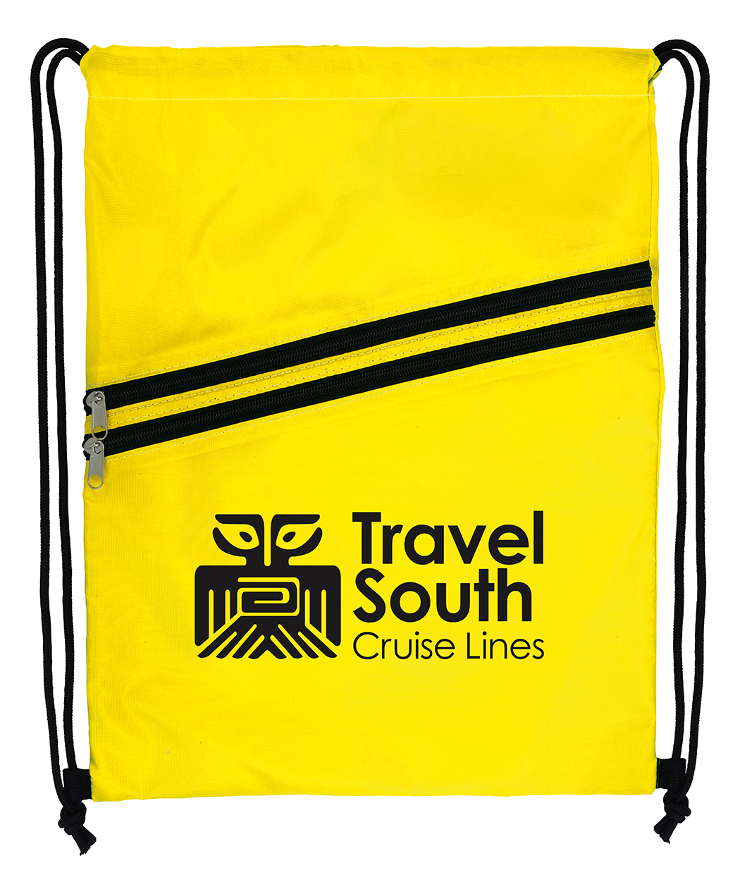 Picture of Good Value™ Neon Multi-Zippered Drawstring Backpack