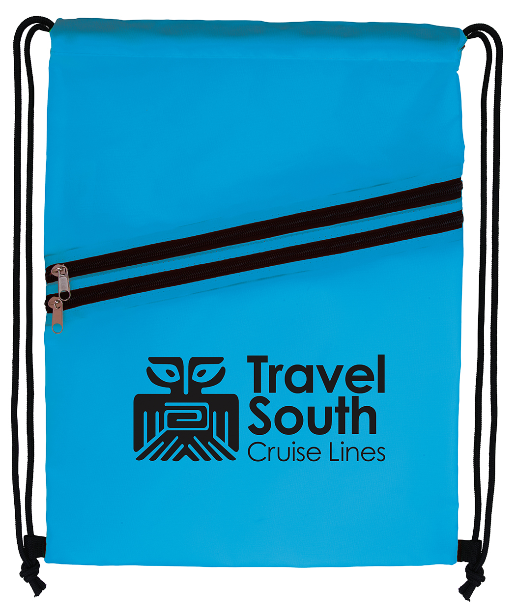 Picture of Good Value™ Neon Multi-Zippered Drawstring Backpack