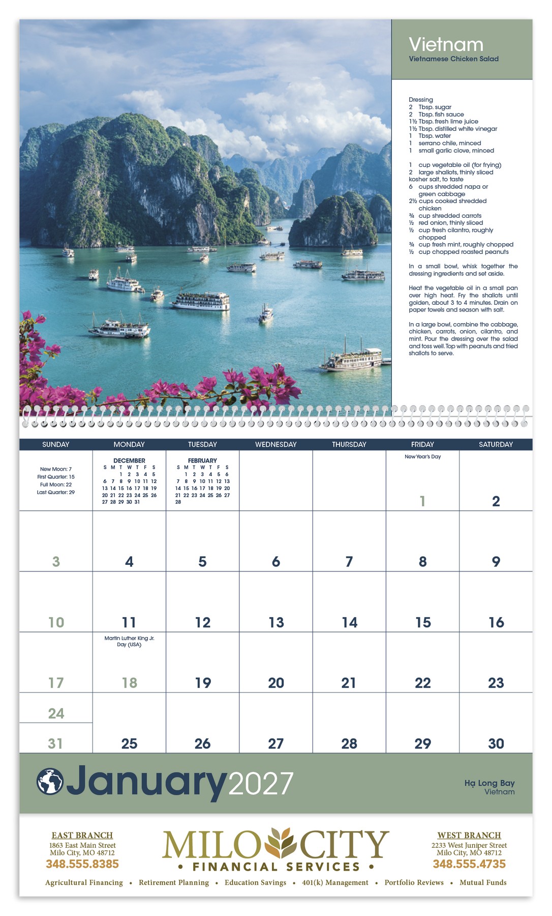 Picture of Triumph® Calendars World Scenes with Recipe Calendar