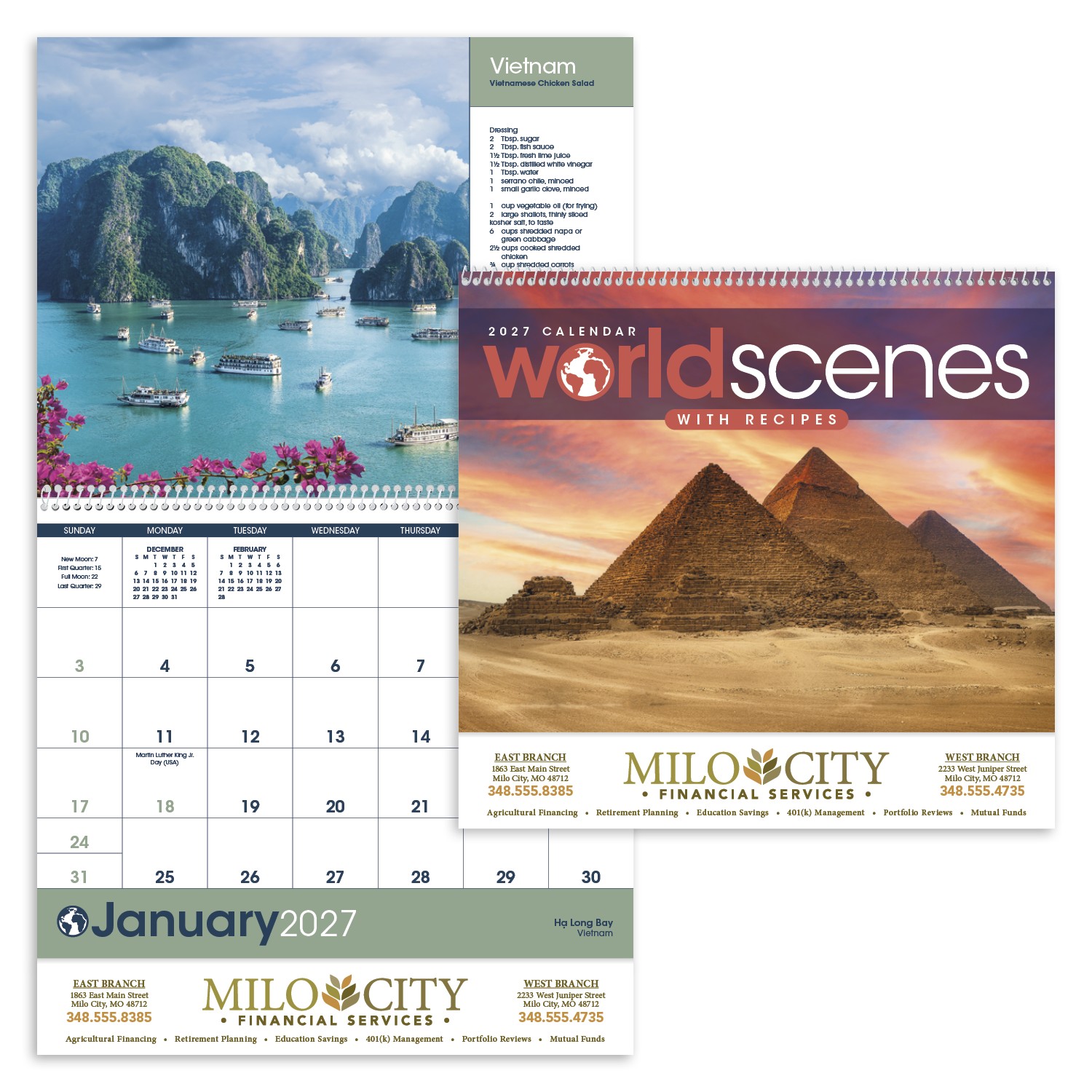 Picture of Triumph® Calendars World Scenes with Recipe Calendar