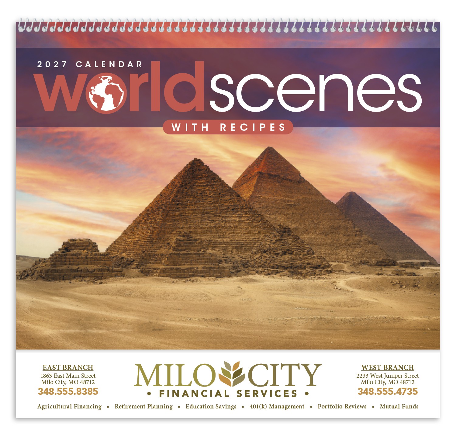 Picture of Triumph® Calendars World Scenes with Recipe Calendar