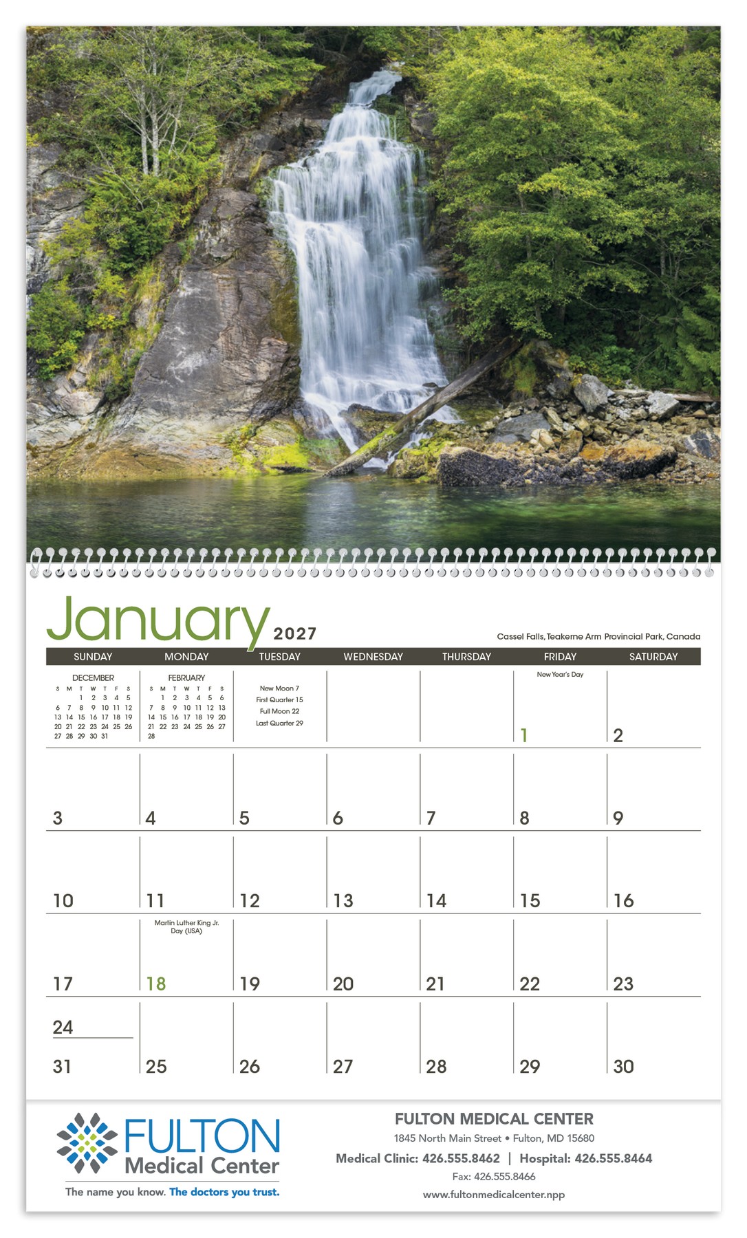Picture of Triumph® Calendars Waterfalls Calendar