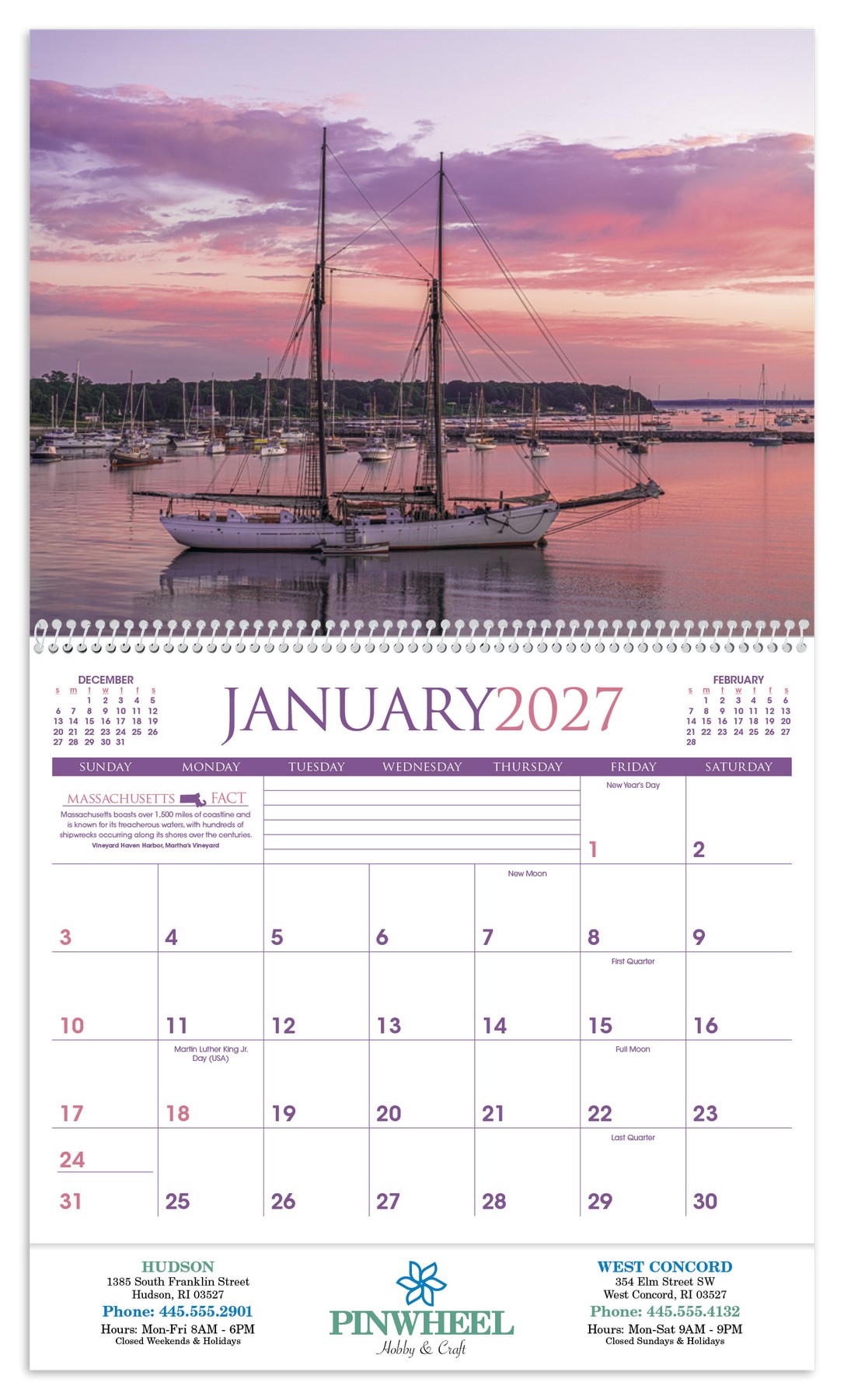 Picture of Triumph® Calendars New England Calendar
