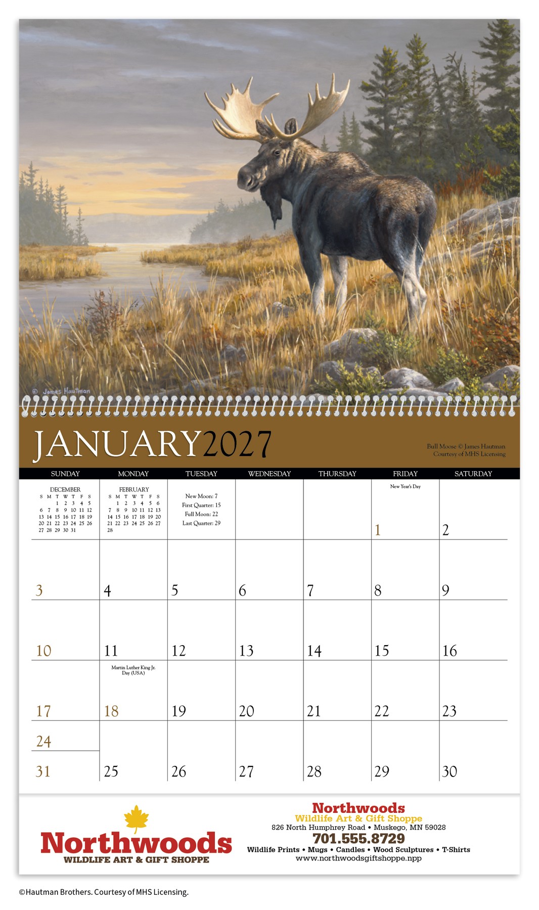 Picture of Triumph® Calendars Wildlife Art by the Hautman Brothers Calendar