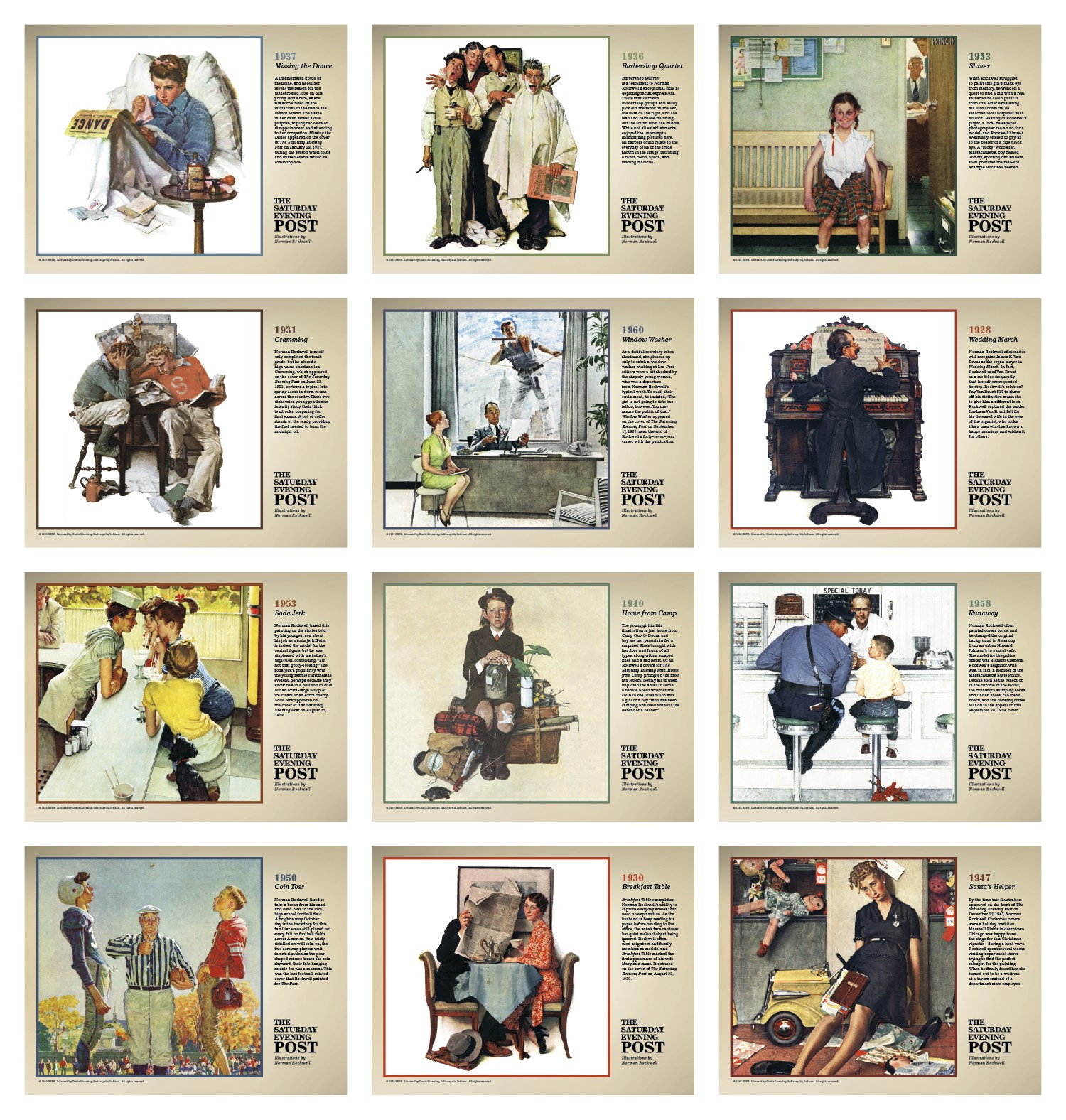 Picture of Triumph® Calendars The Saturday Evening Post Illustrations by Norman Rockwell Calendar