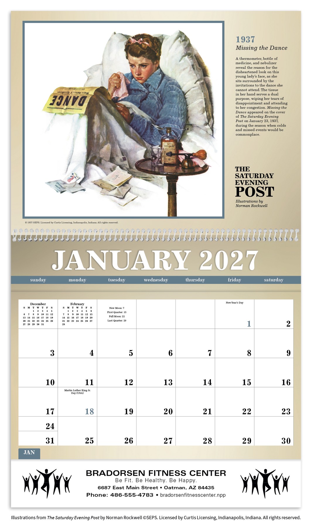 Picture of Triumph® Calendars The Saturday Evening Post Deluxe Pocket Calendar