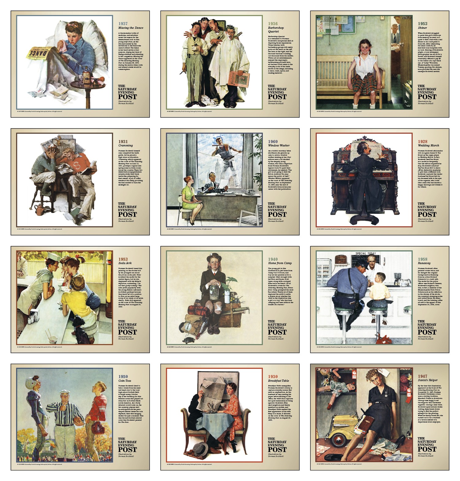 Picture of Triumph® Calendars The Saturday Evening Post Deluxe Pocket Calendar