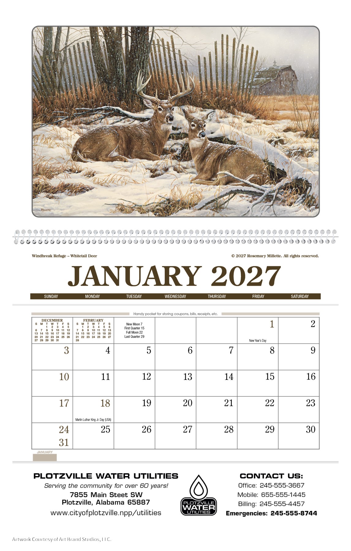 Picture of Triumph® Calendars Wildlife Art Pocket Calendar