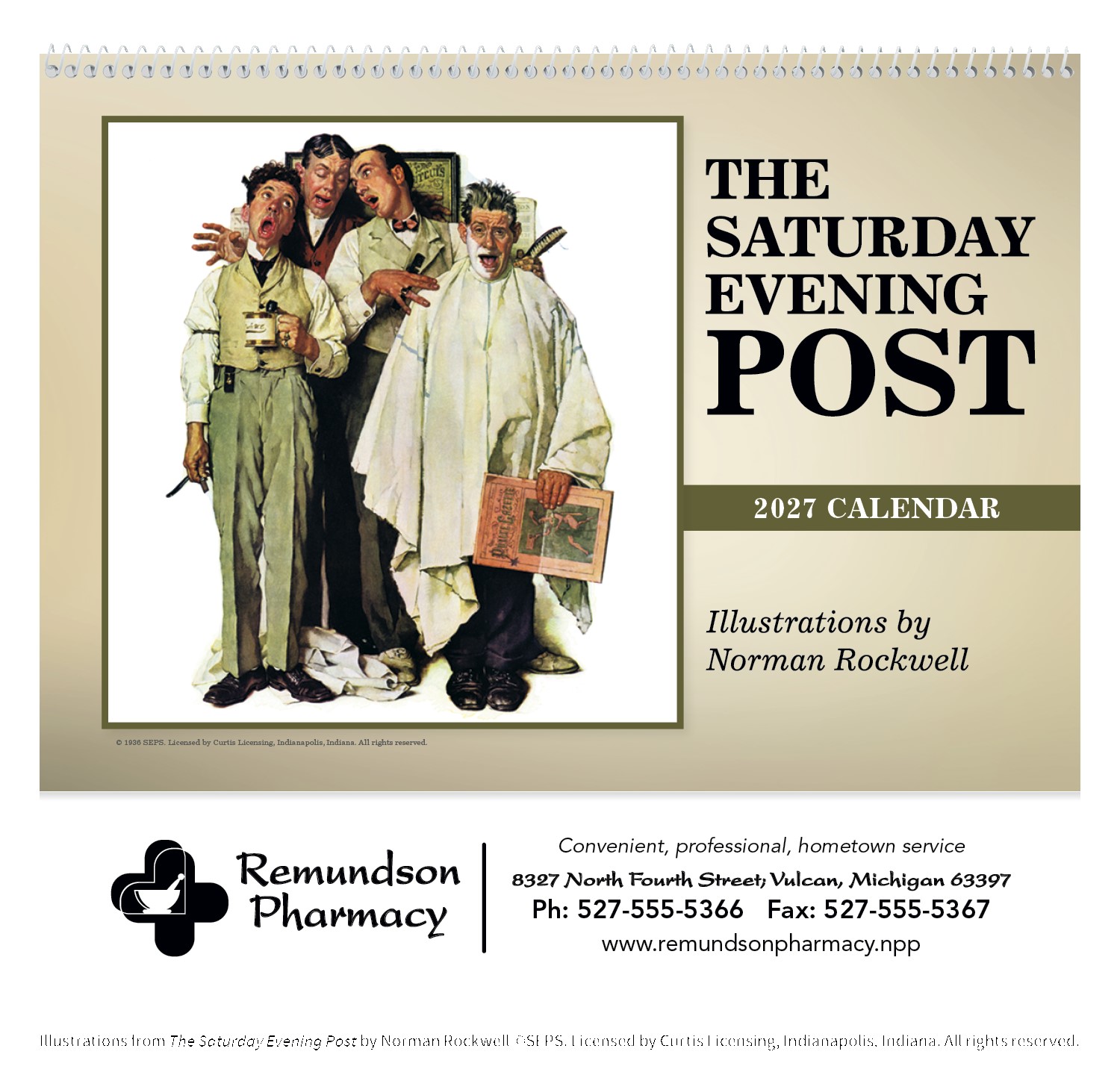 Picture of Triumph® Calendars The Saturday Evening Post Pocket Calendar