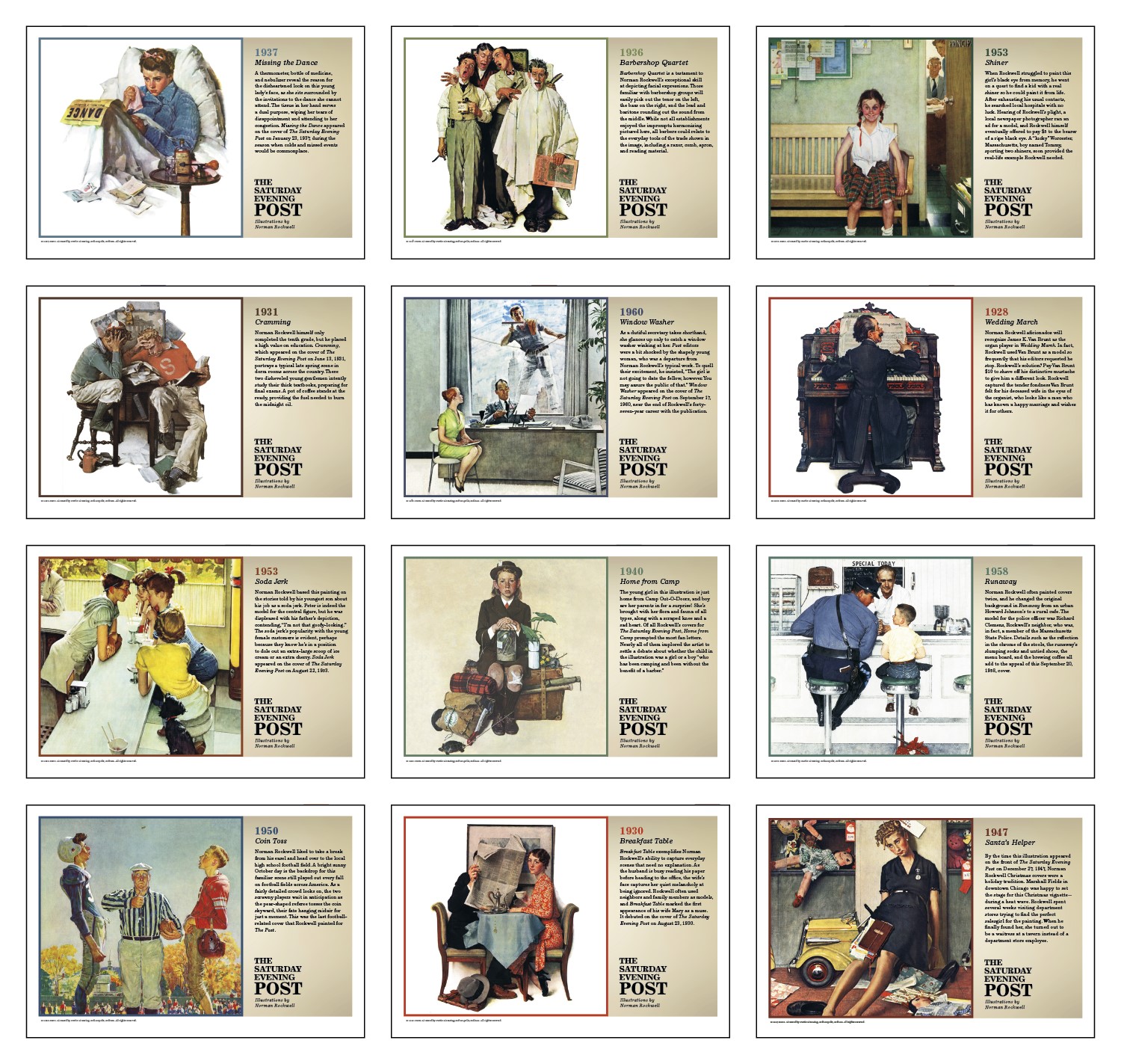 Picture of Triumph® Calendars The Saturday Evening Post Pocket Calendar