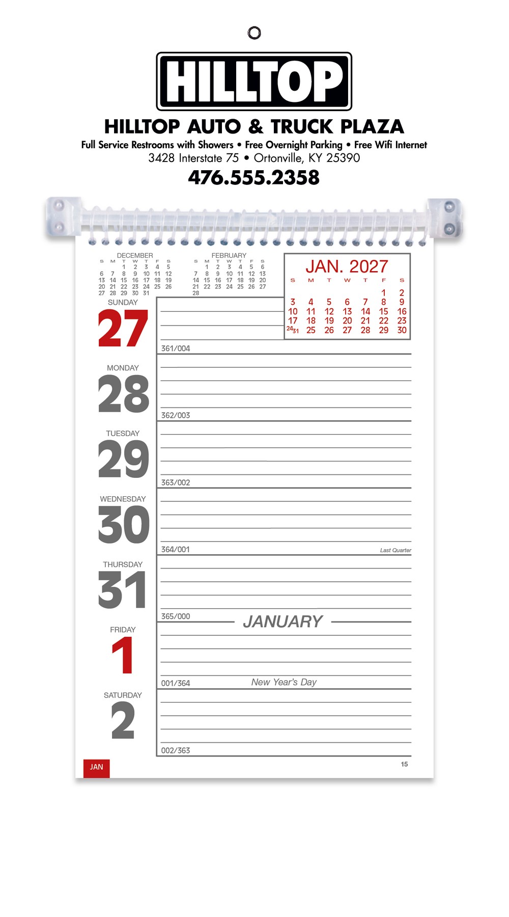 Picture of Triumph® Calendars Weekly Memo Calendar