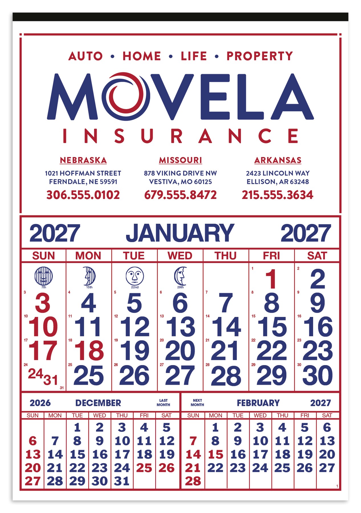 Picture of Skinner & Kennedy® Commercial 12-Sheet Calendar