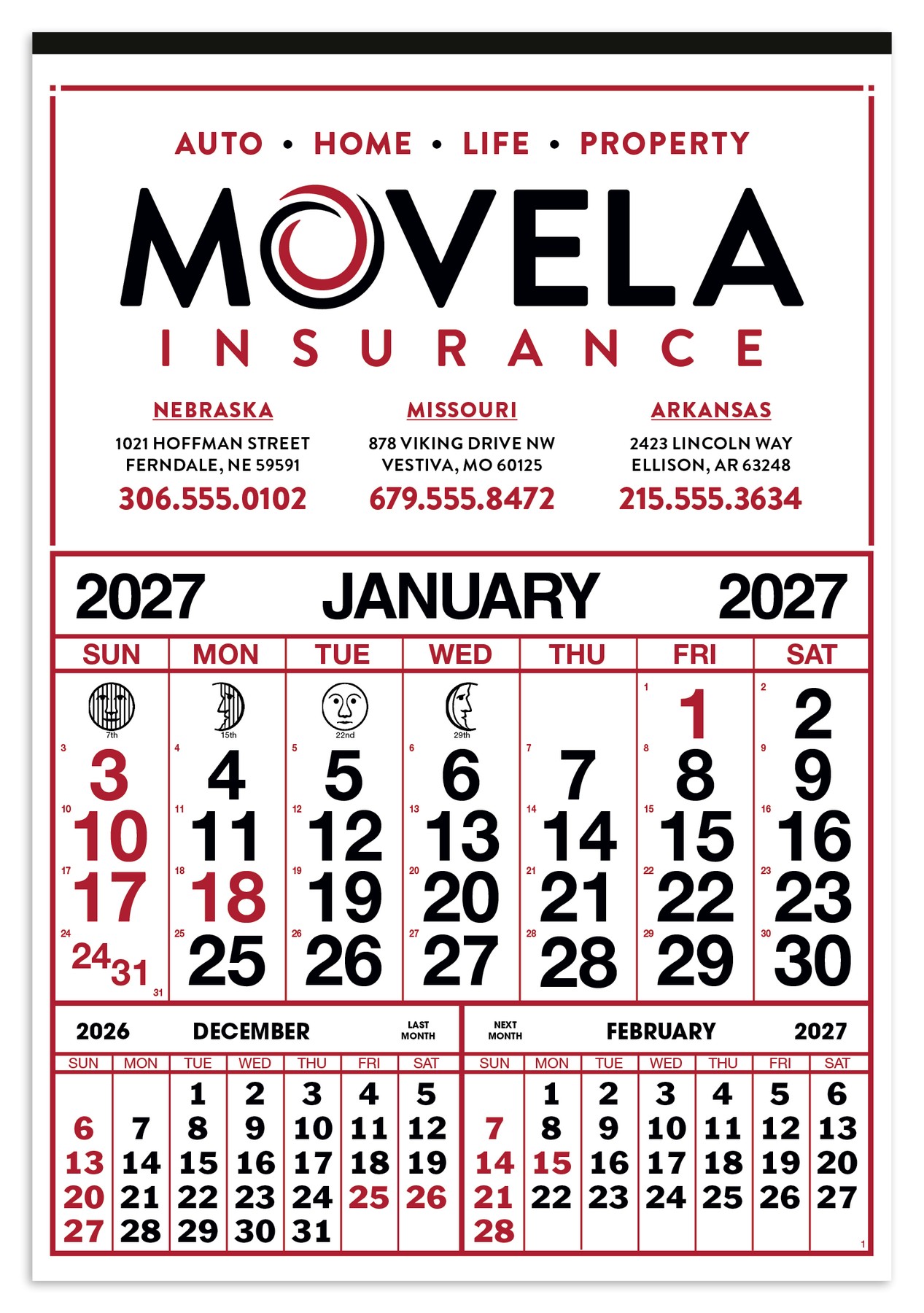 Picture of Skinner & Kennedy® Commercial 12-Sheet Calendar