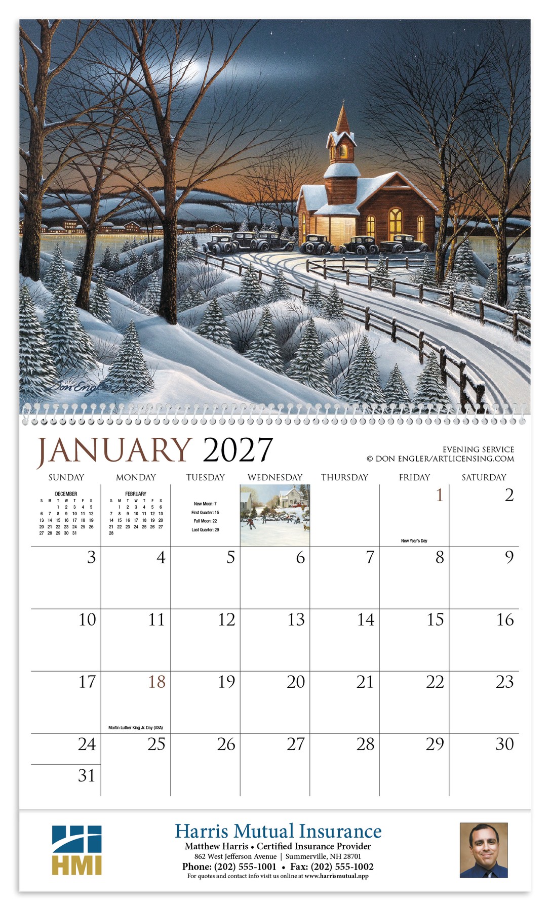Picture of HotLine® Products Back Home Appointment Calendar - Spiral