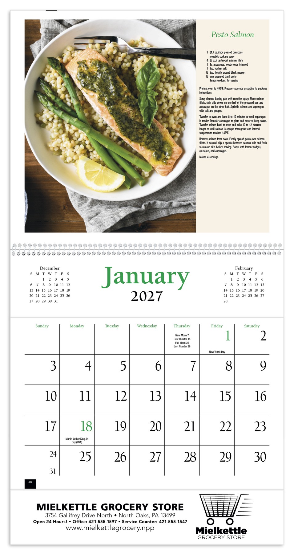 Picture of HotLine® Products Recipe Pocket Calendar