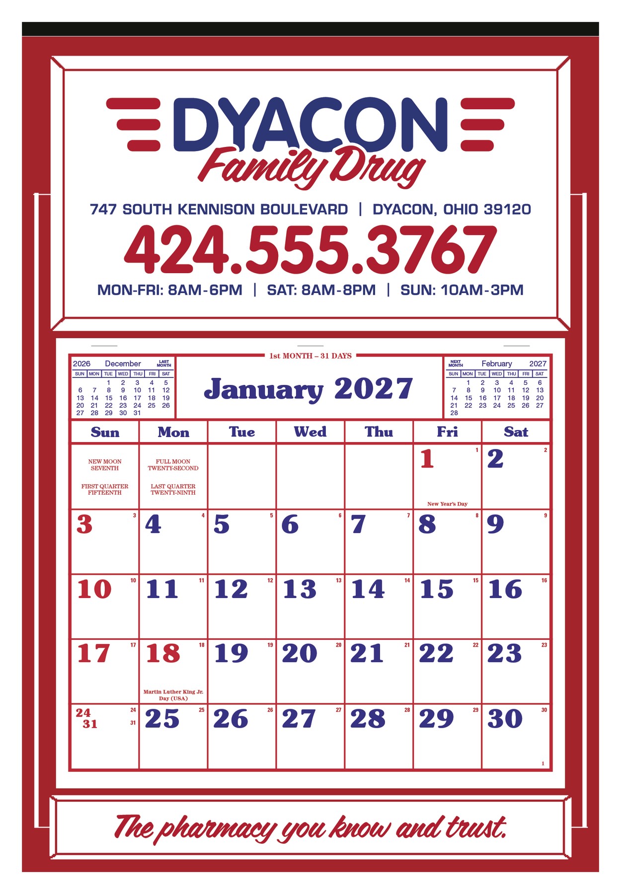 Picture of Skinner & Kennedy® Apron Calendar