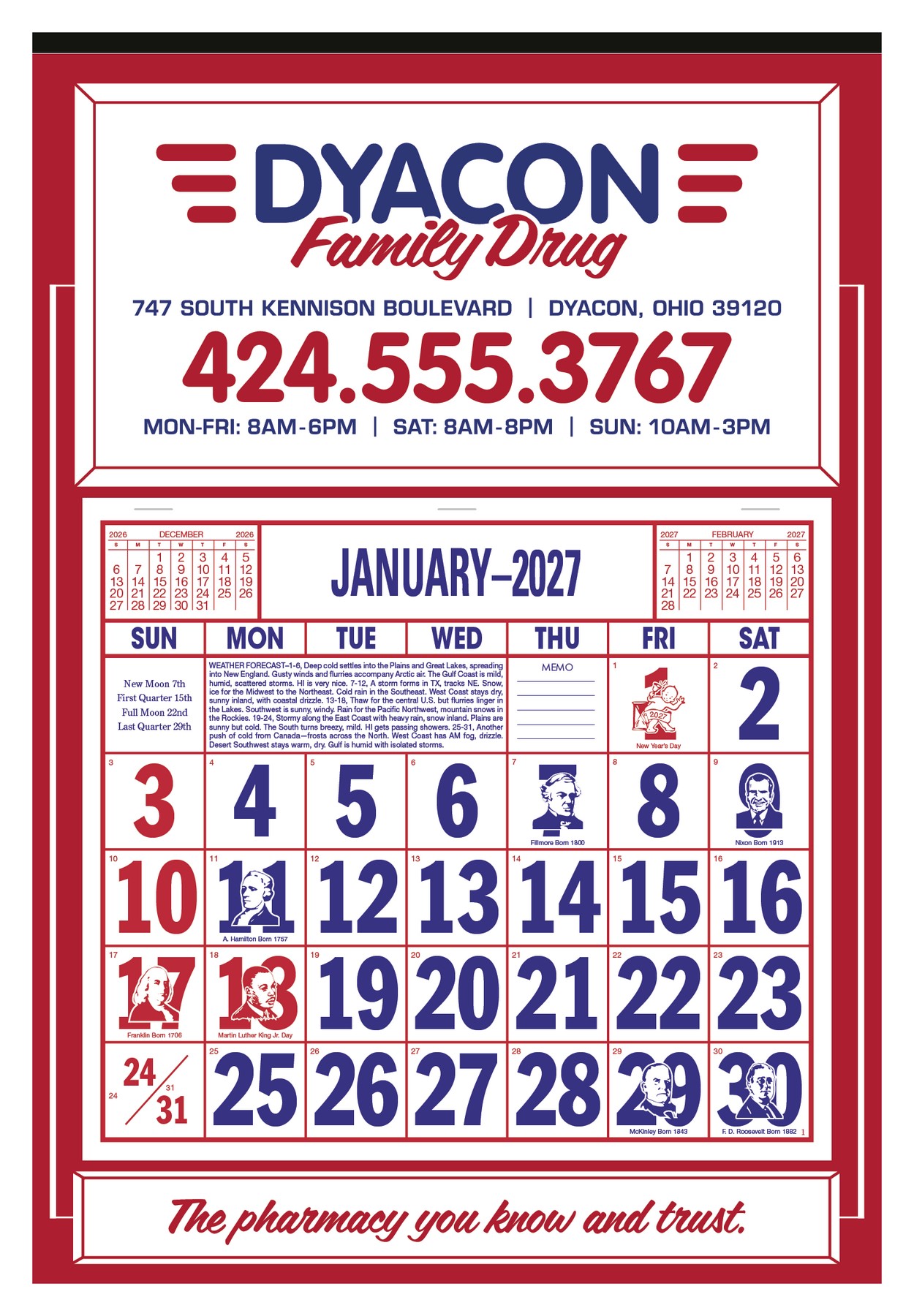 Picture of Skinner & Kennedy® Apron Calendar