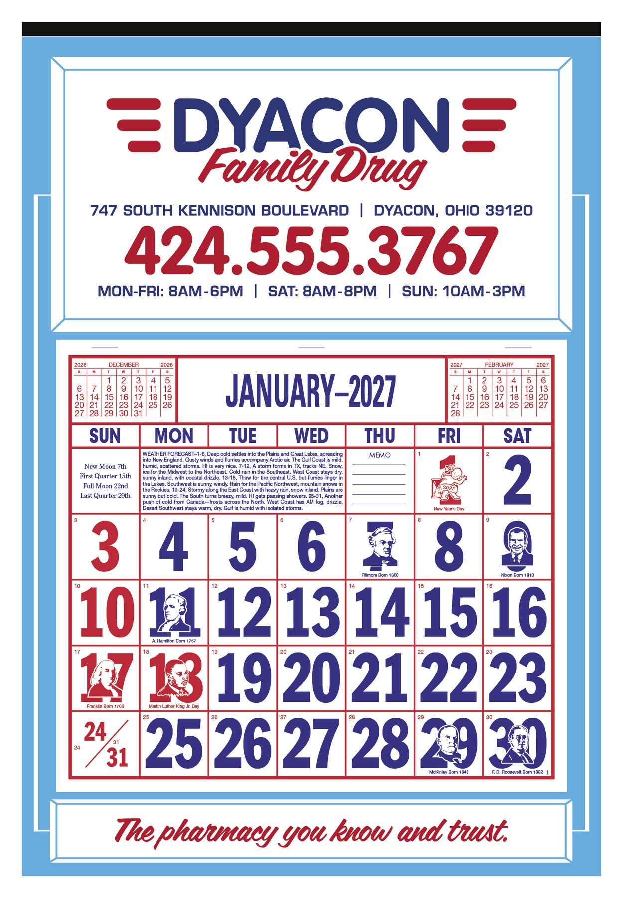 Picture of Skinner & Kennedy® Apron Calendar