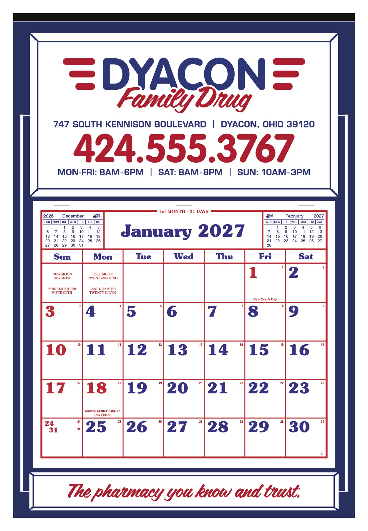 Picture of Skinner & Kennedy® Apron Calendar