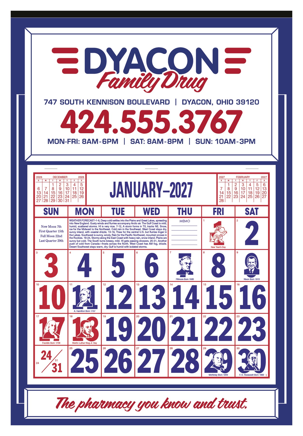 Picture of Skinner & Kennedy® Apron Calendar