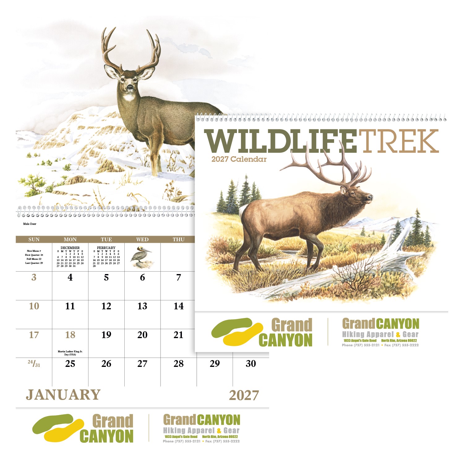 Picture of Good Value™ Wildlife Trek - Spiral Calendar