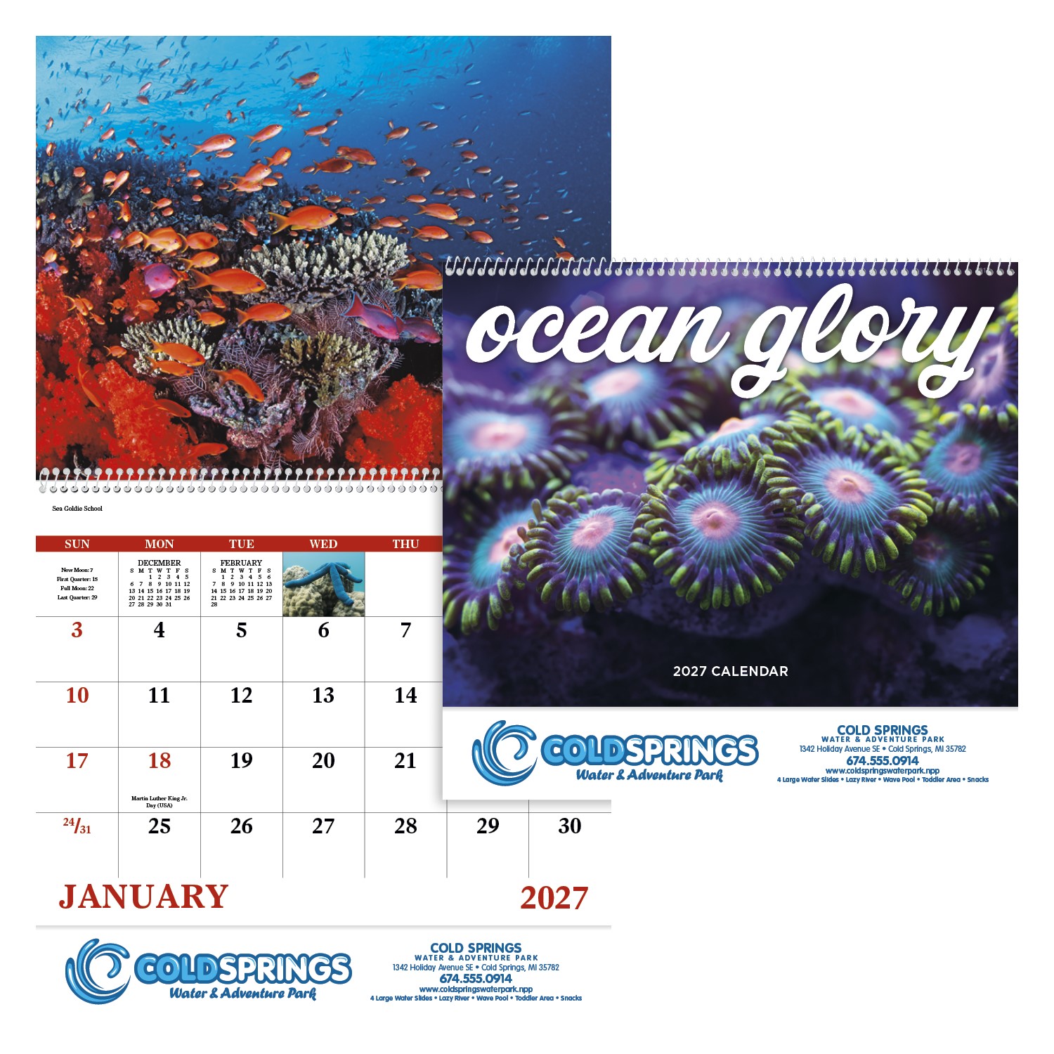 Picture of Good Value™ Ocean Glory - Spiral Calendar