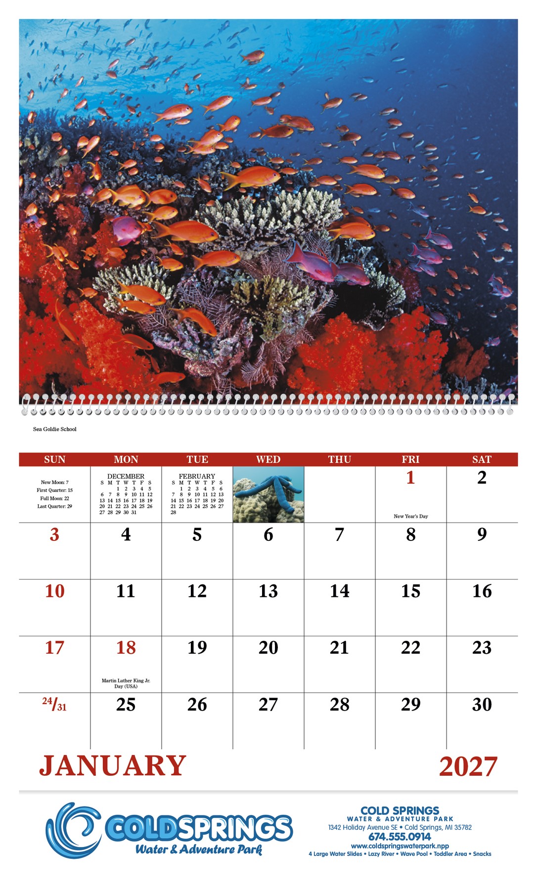 Picture of Good Value™ Ocean Glory - Spiral Calendar