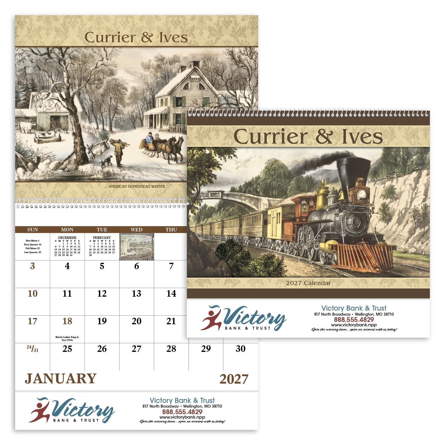 Picture of Good Value™ Currier & Ives - Spiral Calendar