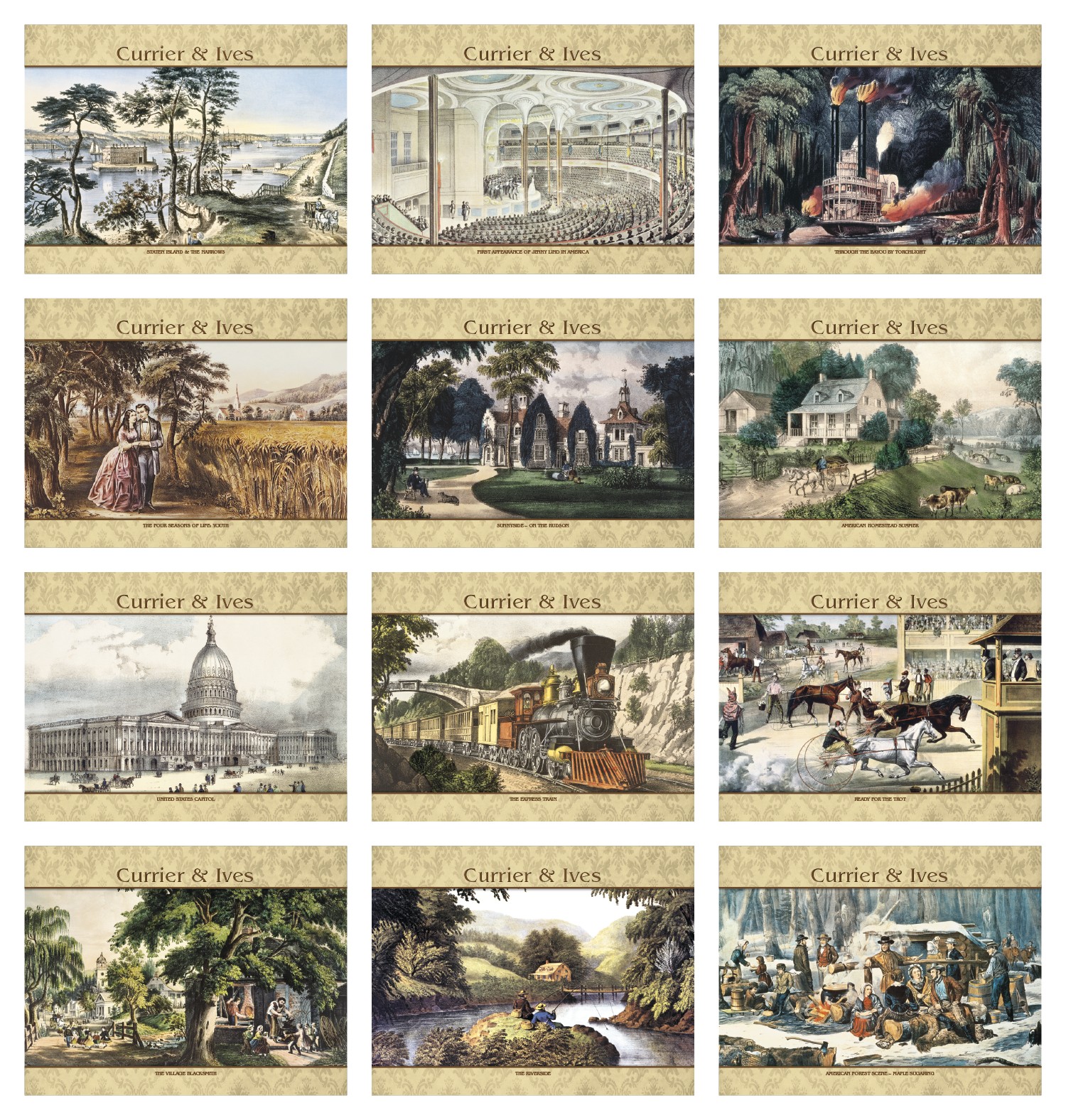Picture of Good Value™ Currier & Ives - Spiral Calendar