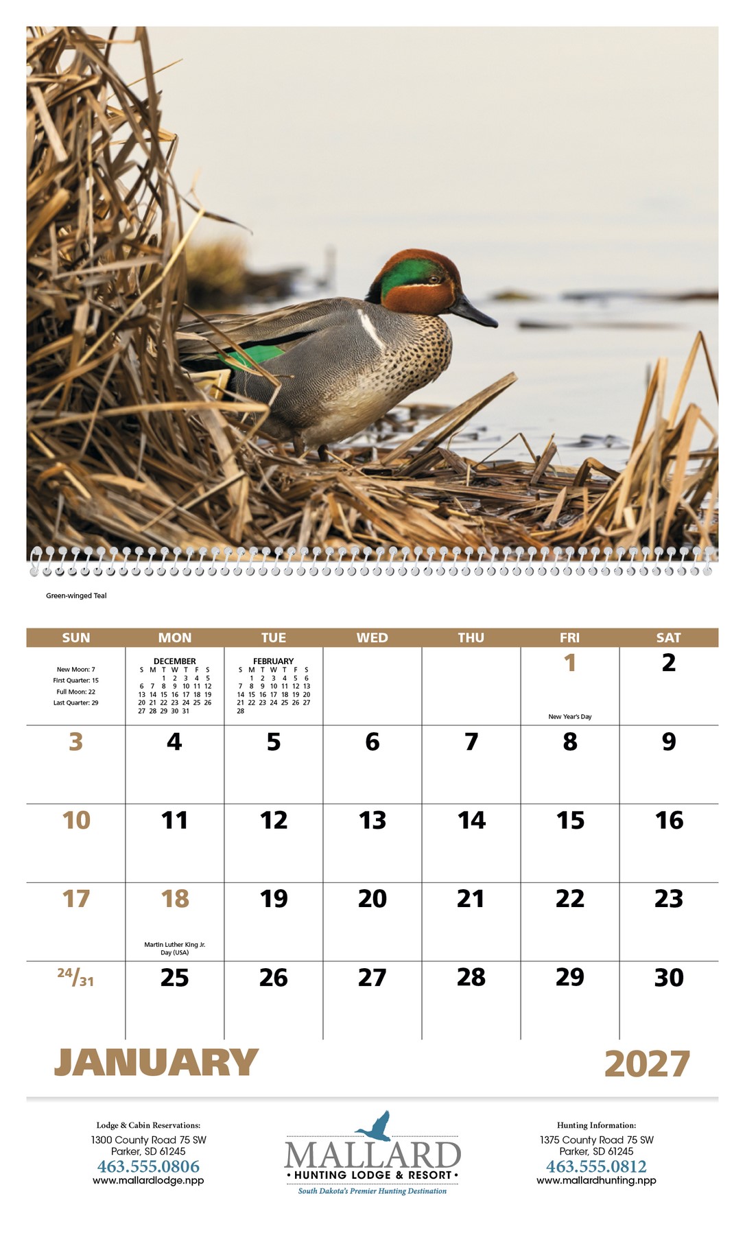 Picture of Good Value™ Waterfowl - Spiral Calendar