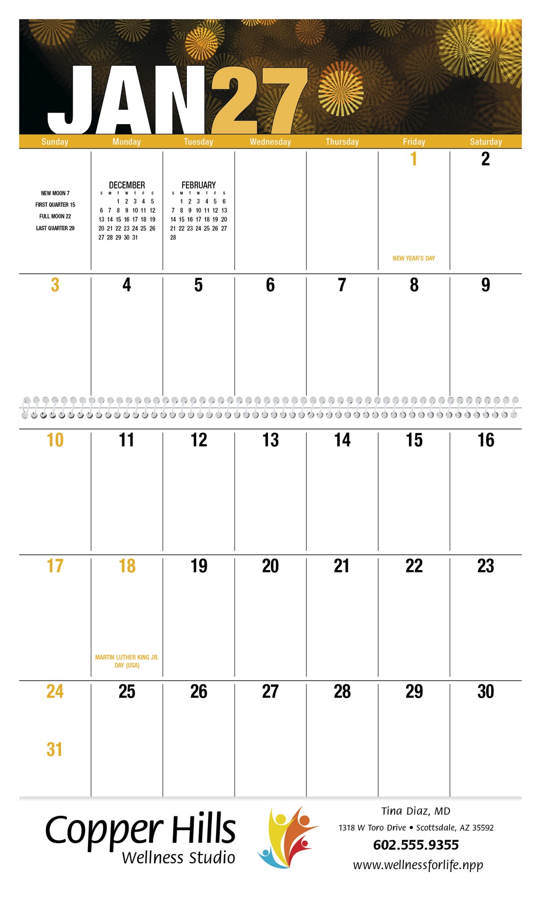 Picture of Good Value™ Seasonal Expressions Big Block Calendar