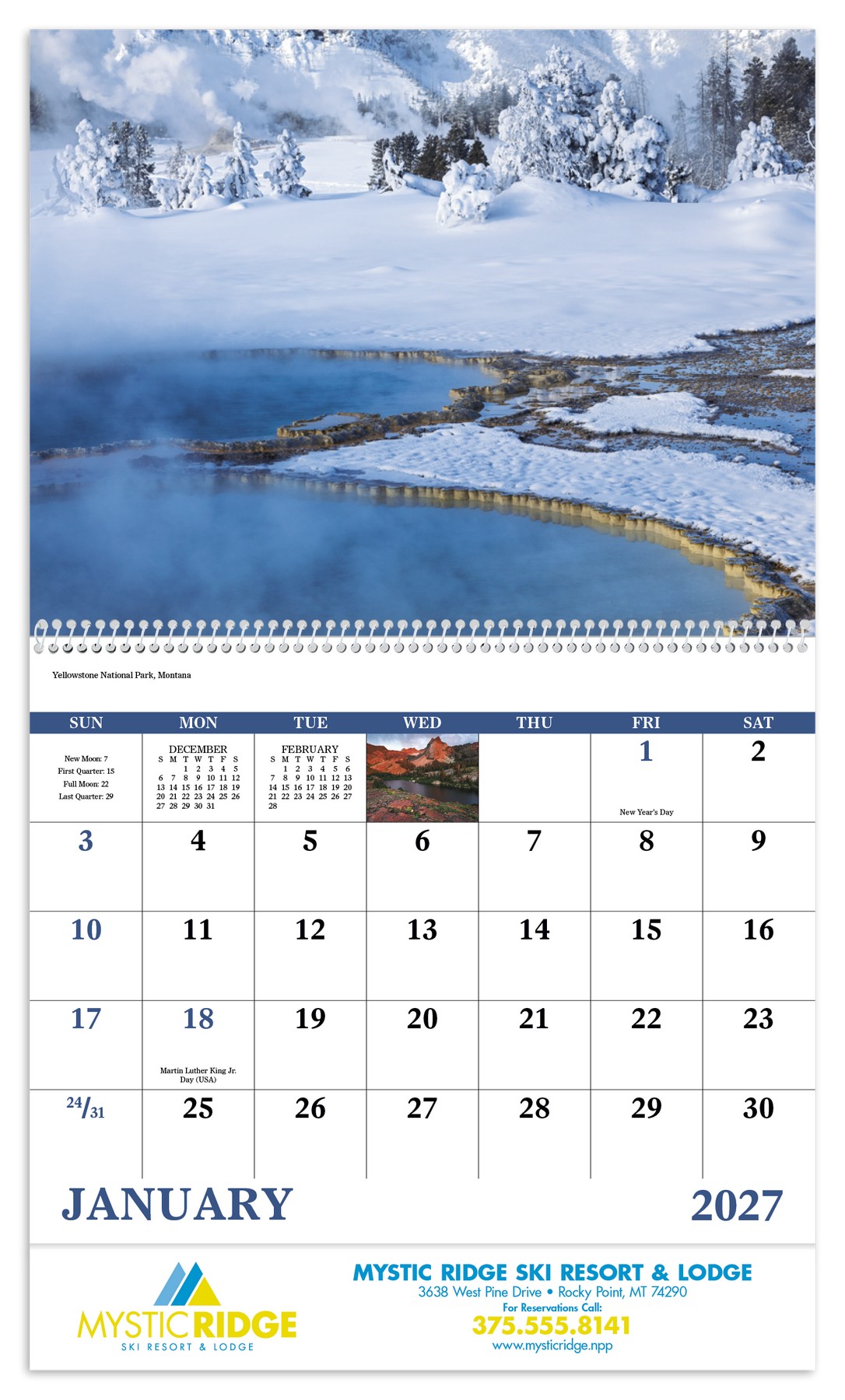 Picture of Good Value™ Rocky Mountains - Spiral Calendar