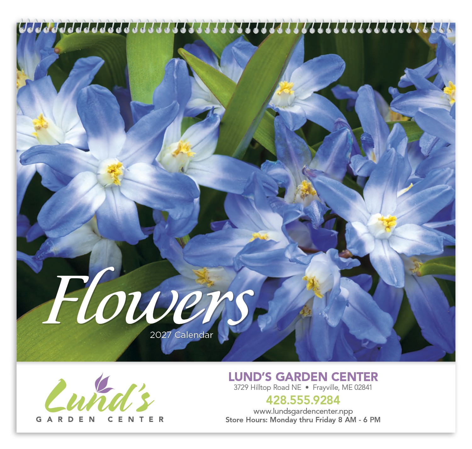 Picture of Good Value™ Flowers - Spiral Calendar