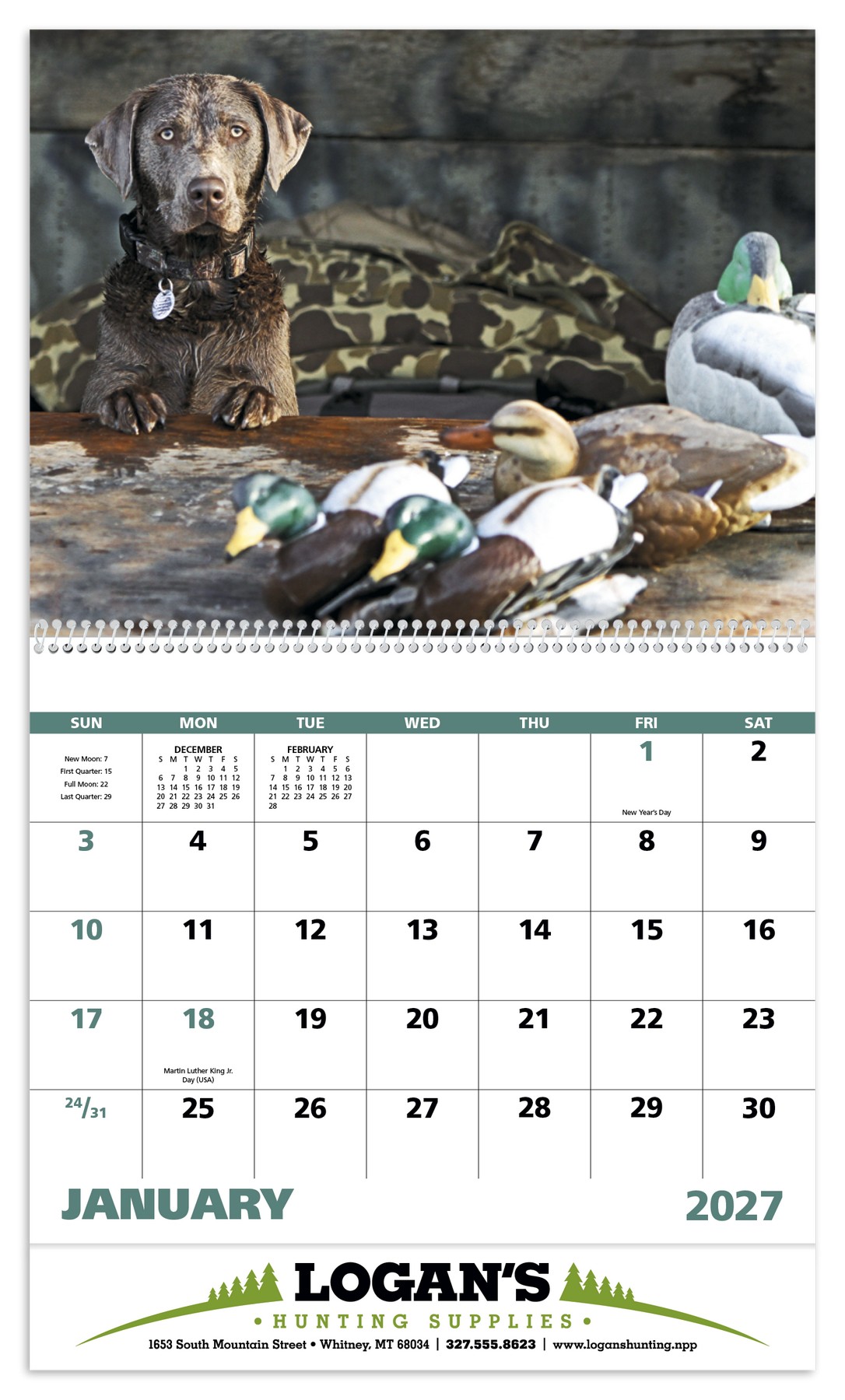 Picture of Good Value™ Sporting Dogs - Spiral Calendar