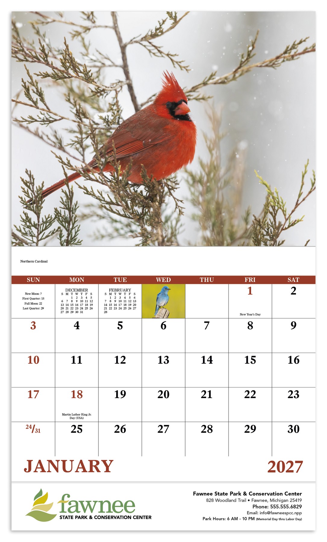 Picture of Good Value™ Birds of North America - Stapled Calendar