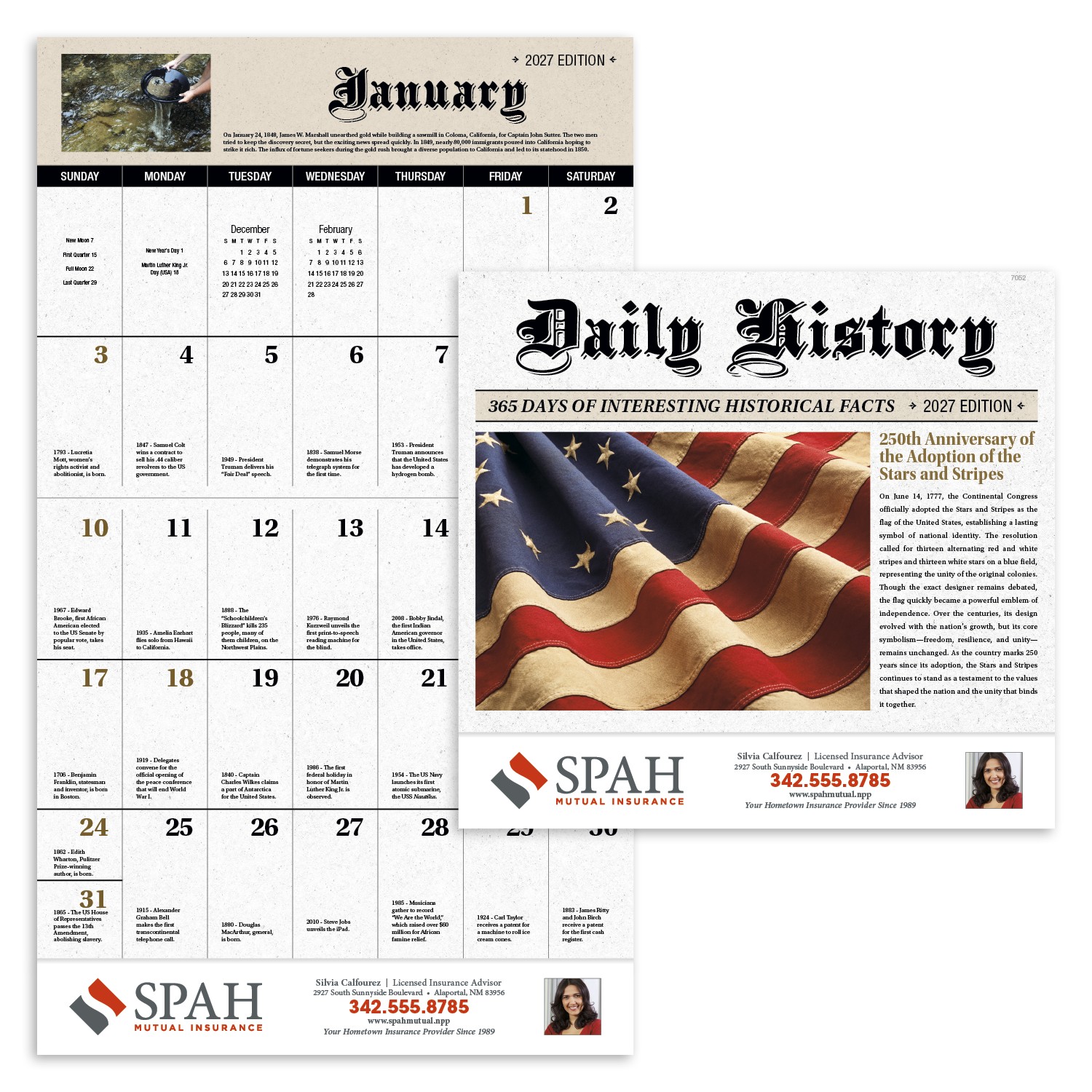 Picture of Good Value™ Daily History - Stapled Calendar
