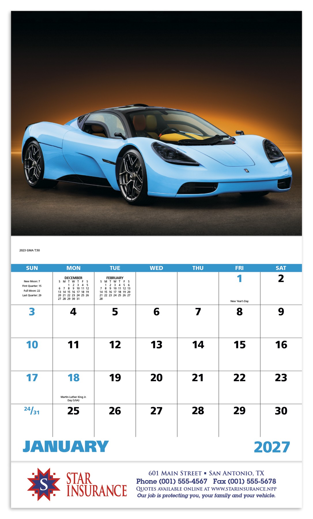 Picture of Good Value™ Exotic Sports Cars - Stapled Calendar