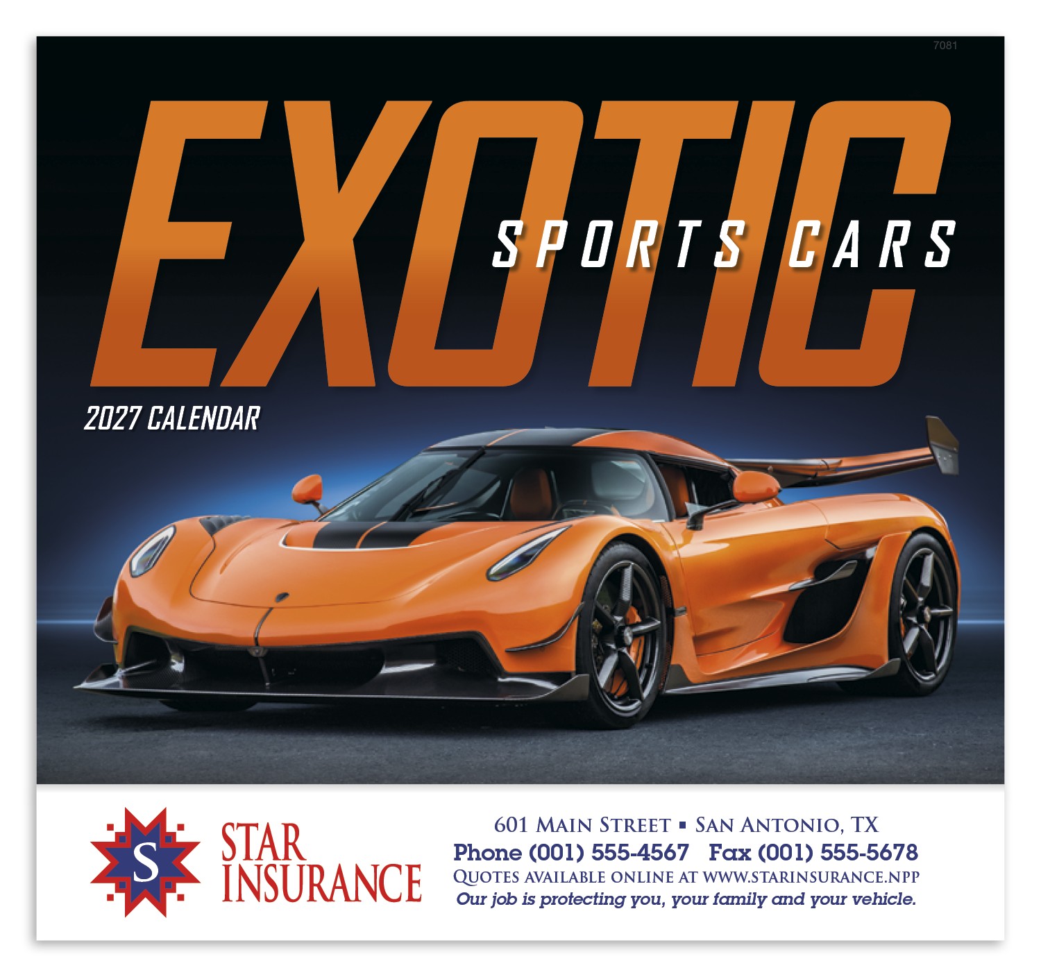 Picture of Good Value™ Exotic Sports Cars - Stapled Calendar