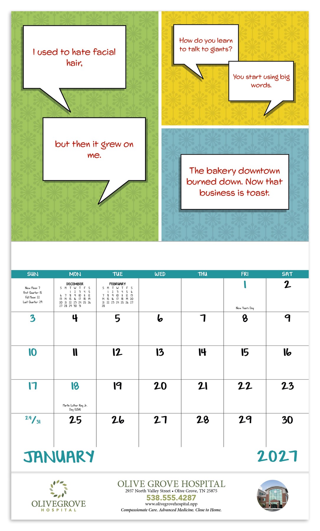 Picture of Good Value™ Dad Jokes - Stapled Calendar