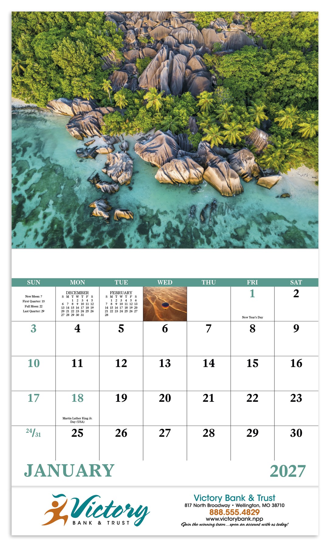 Picture of Good Value™ View from Above - Stapled Calendar