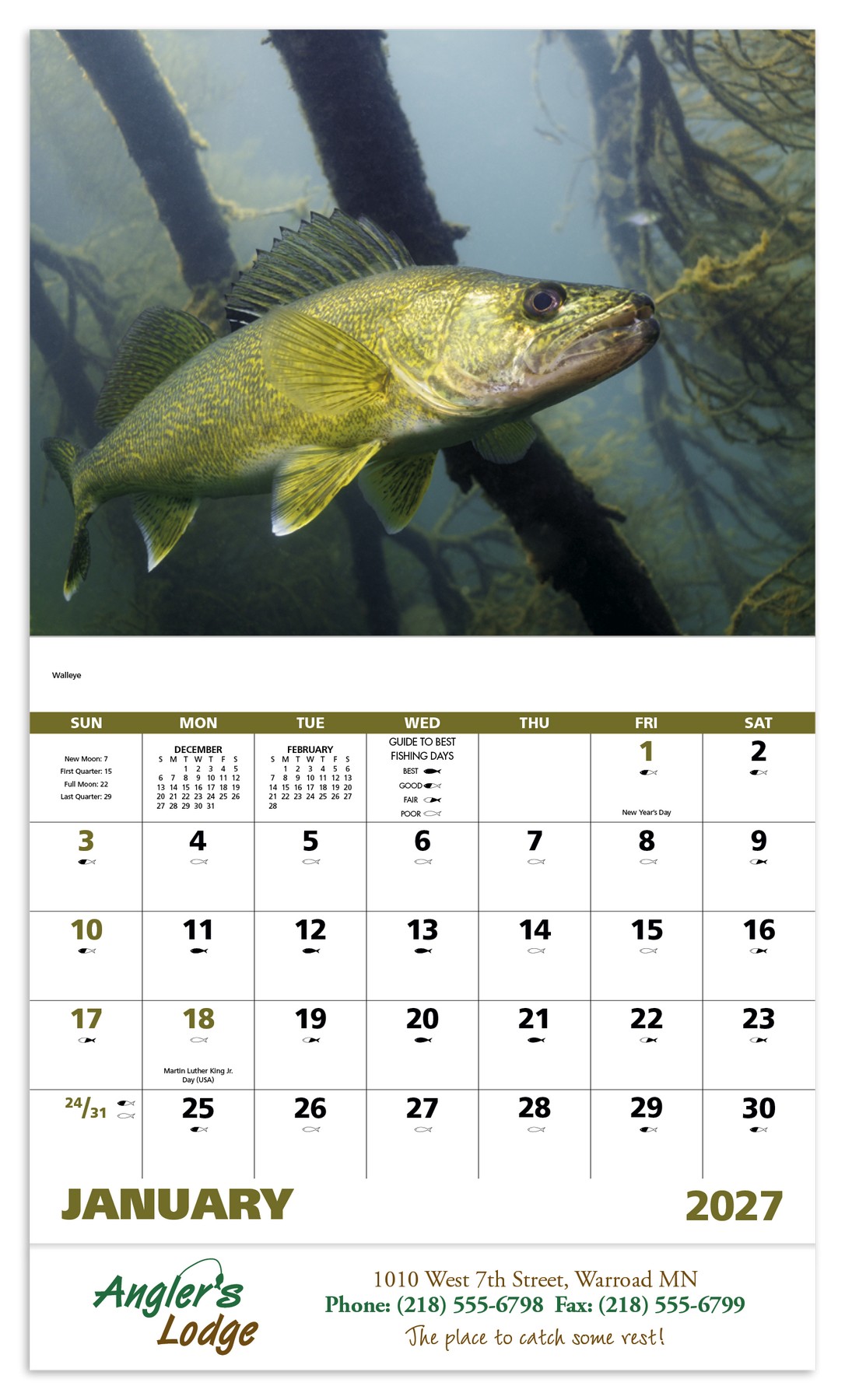 Picture of Good Value™ Fishing - Stapled Calendar