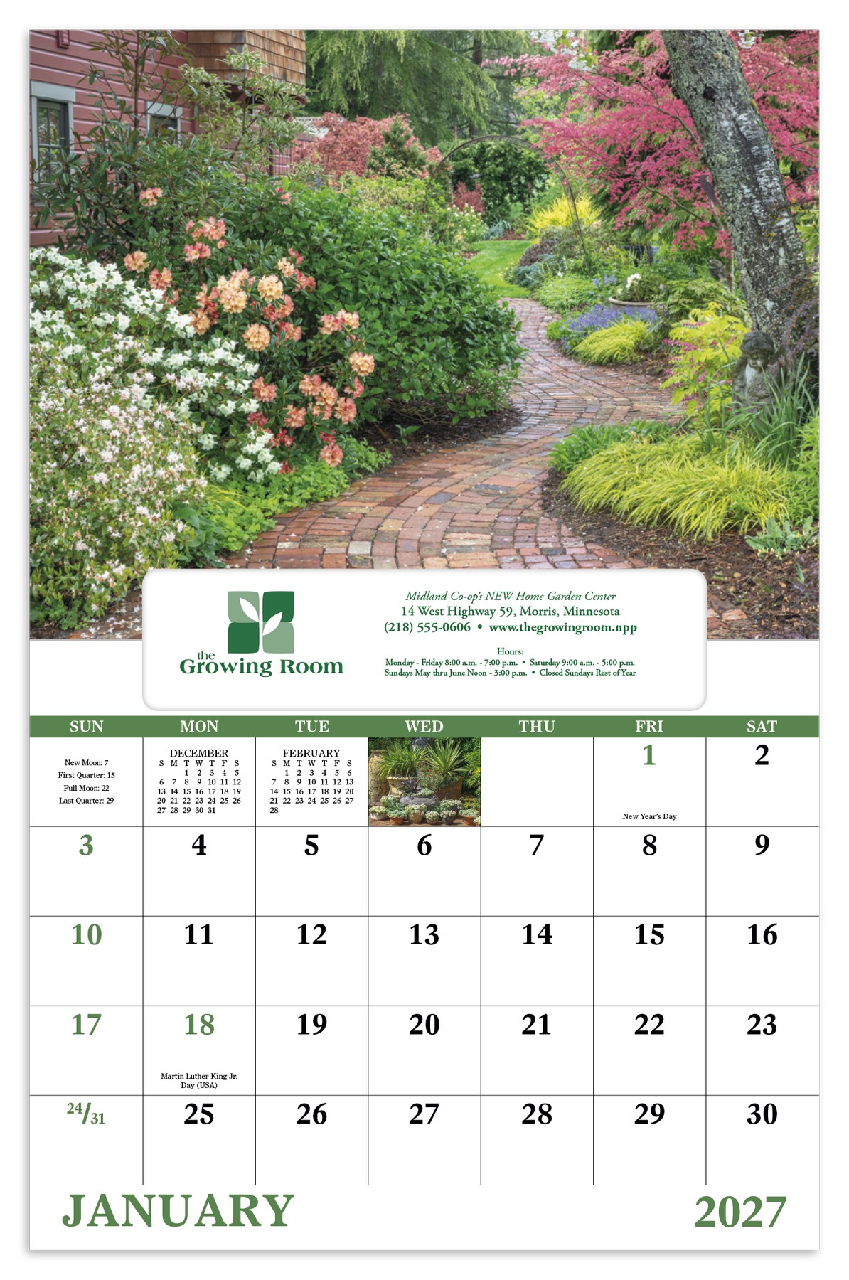 Picture of Good Value™ Garden Walk - Window Calendar