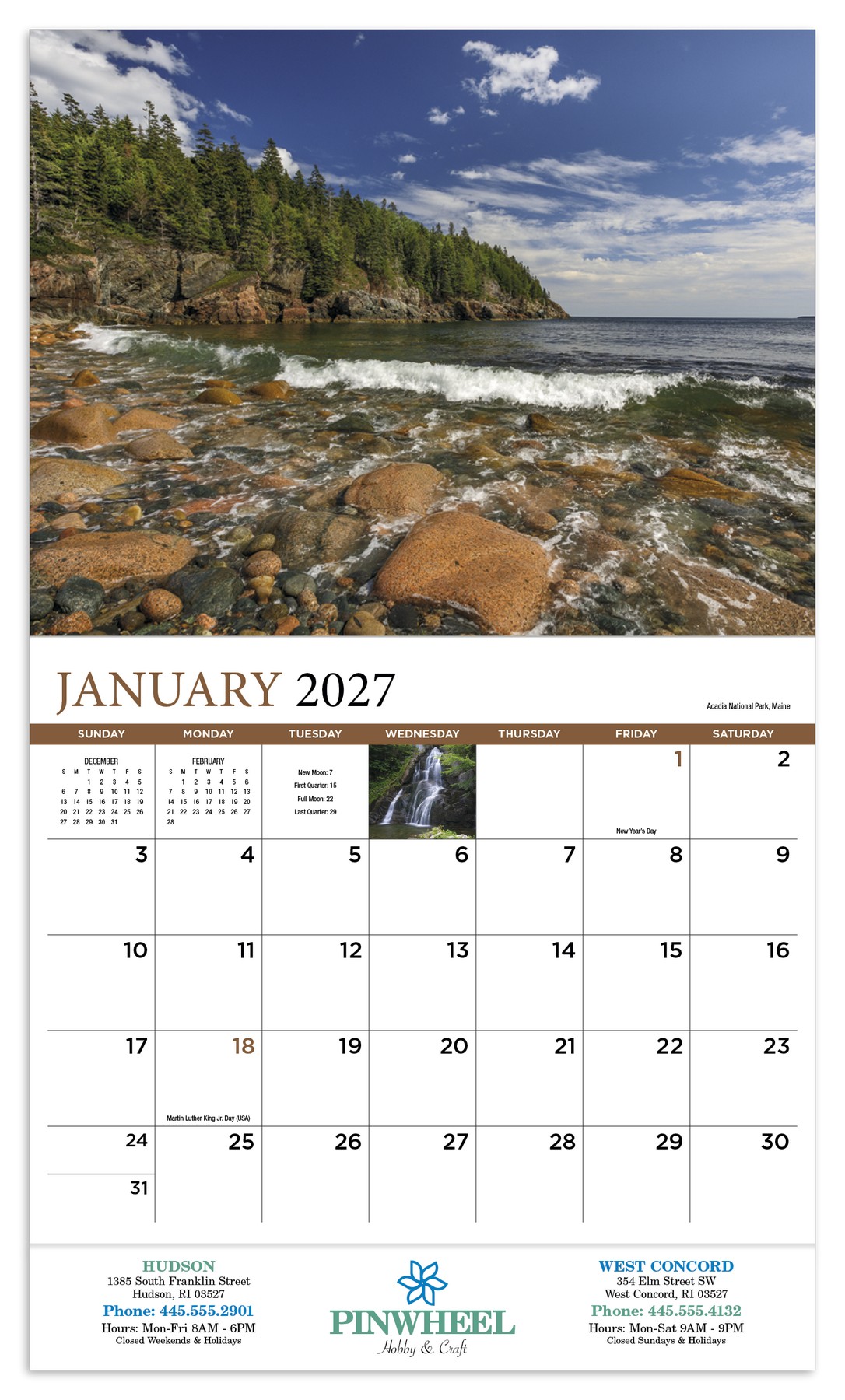 Picture of HotLine® Products New England Appointment Calendar - Stapled